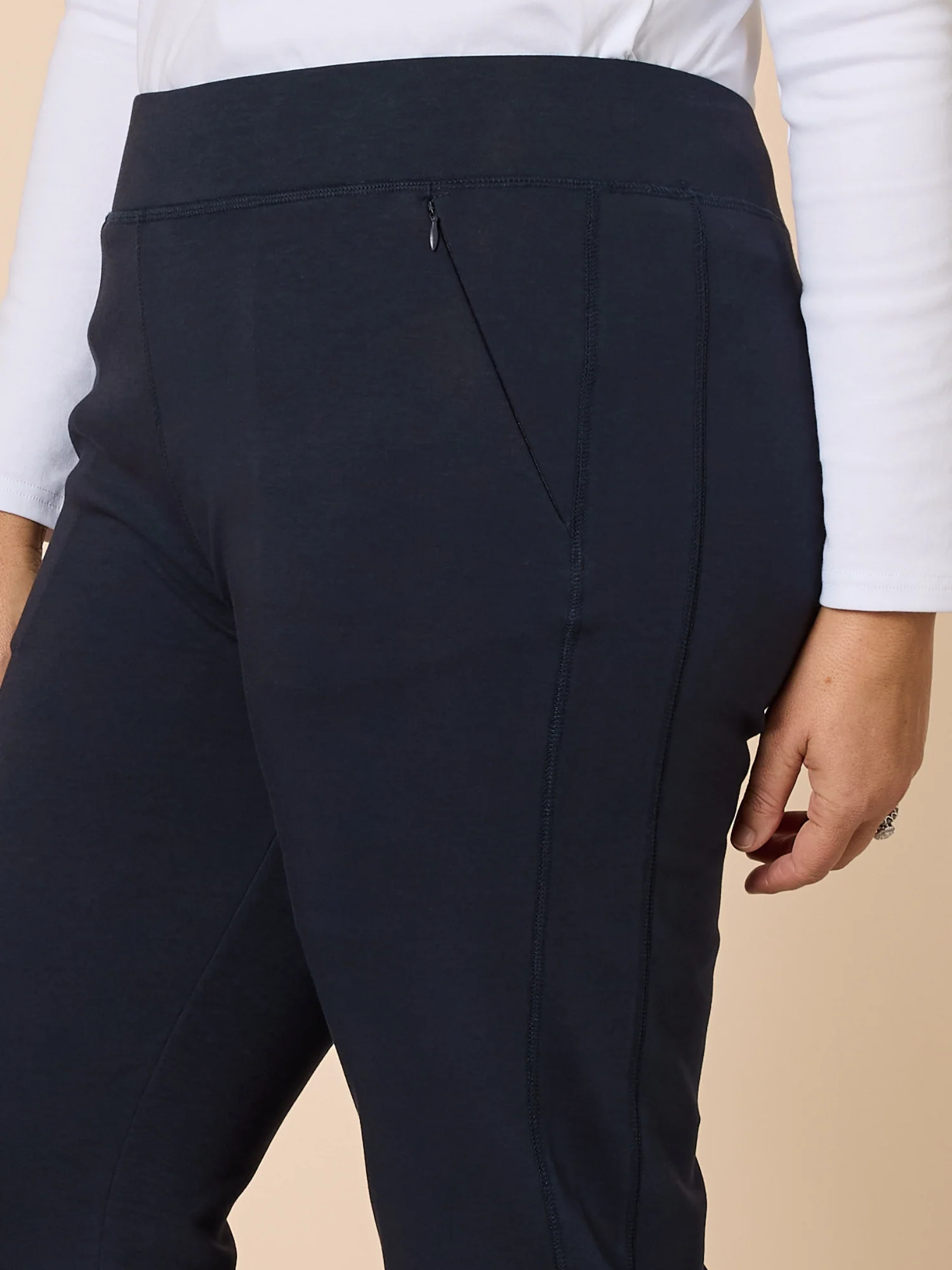 Sport Straight Leg Ponte Pant - Navy - Image 7