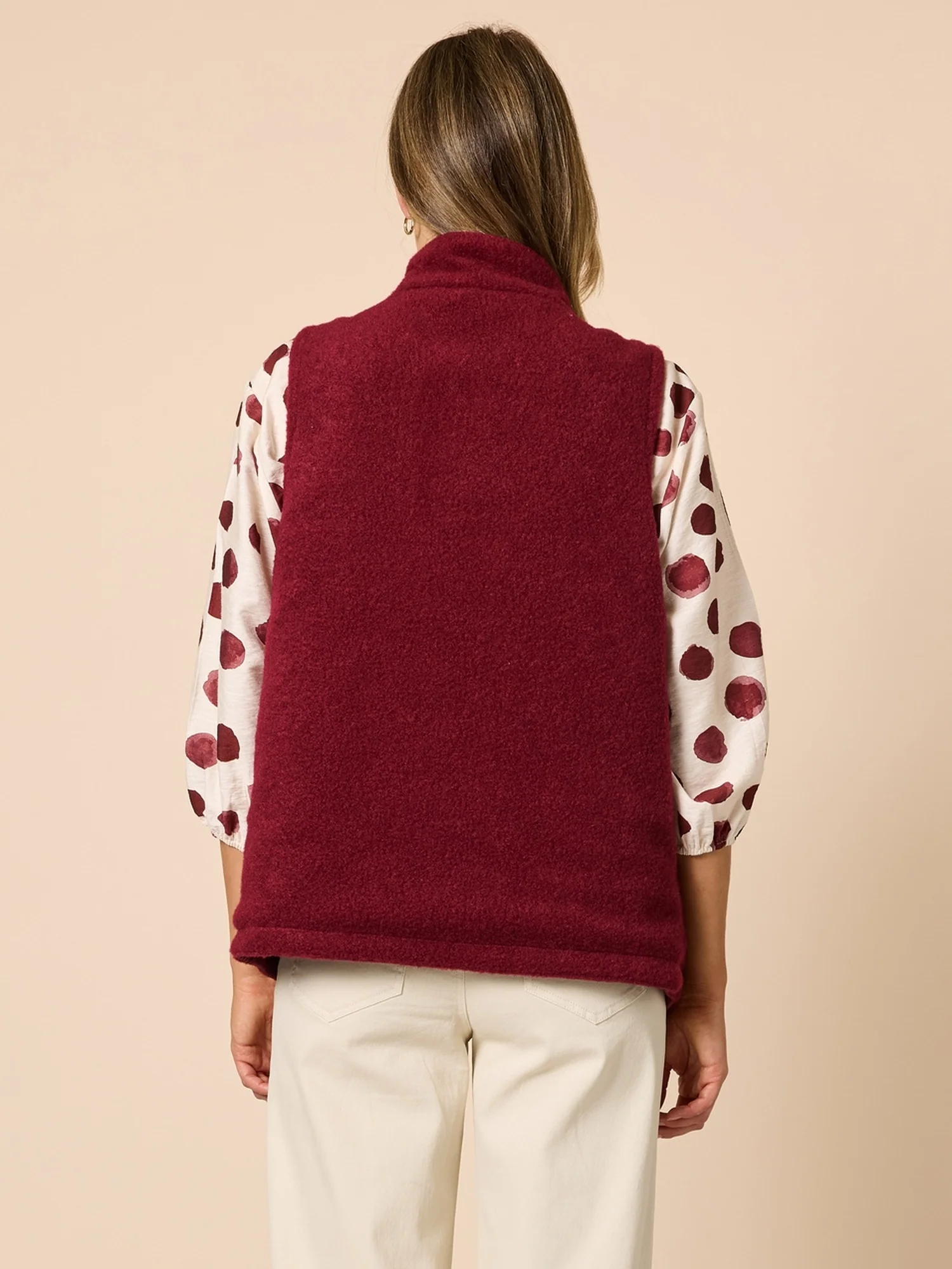 St Moritz Reversible Quilted Vest - Shiraz - Image 5