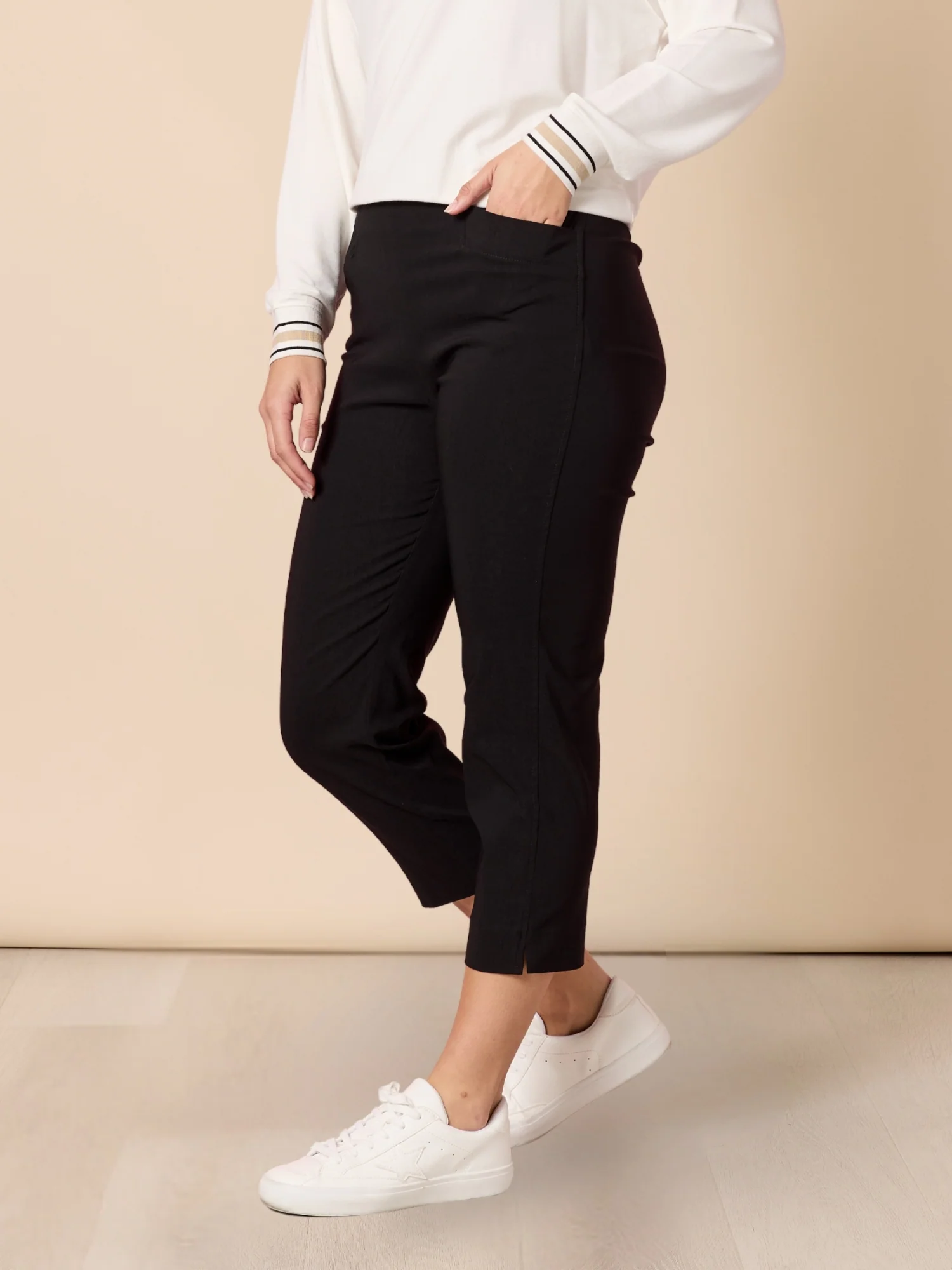Zara Stretch Pant - Black - Image 12