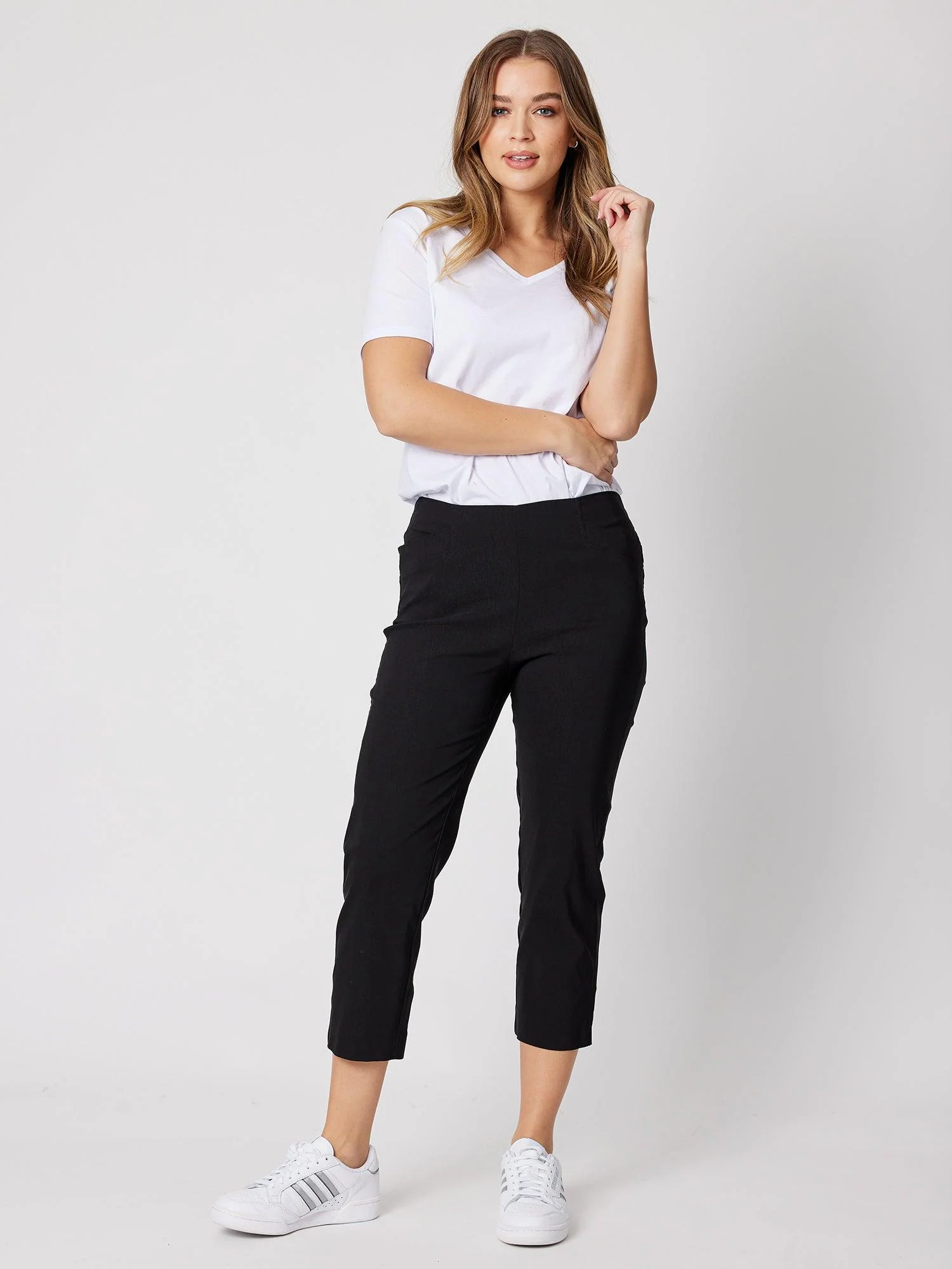 Zara Stretch Pant - Black - Image 3