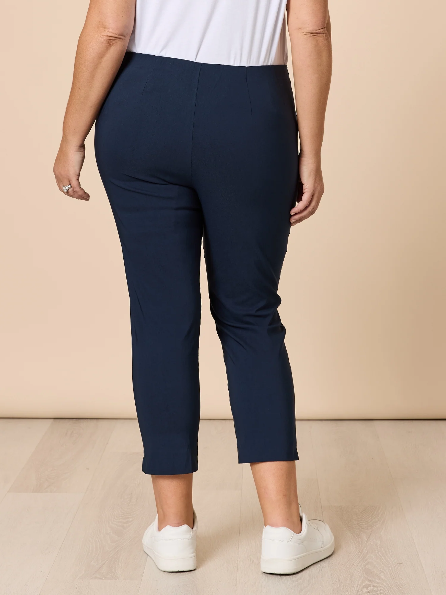 Zara Stretch Pant - Navy - Image 5