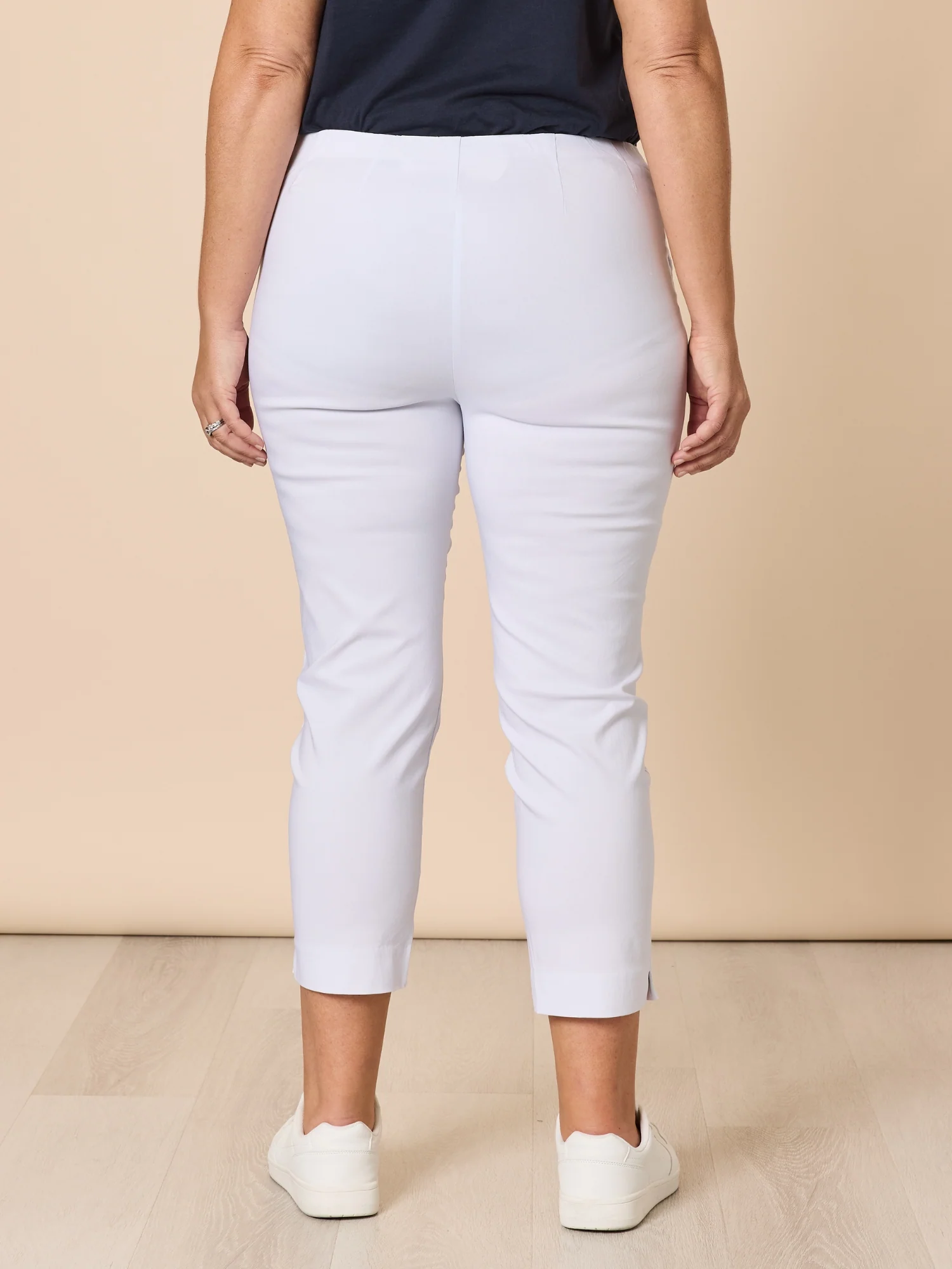 Zara Stretch Pant - White - Image 5