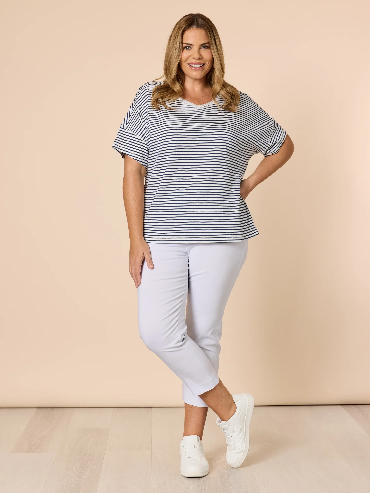Zara Stretch Pant - White - Image 8