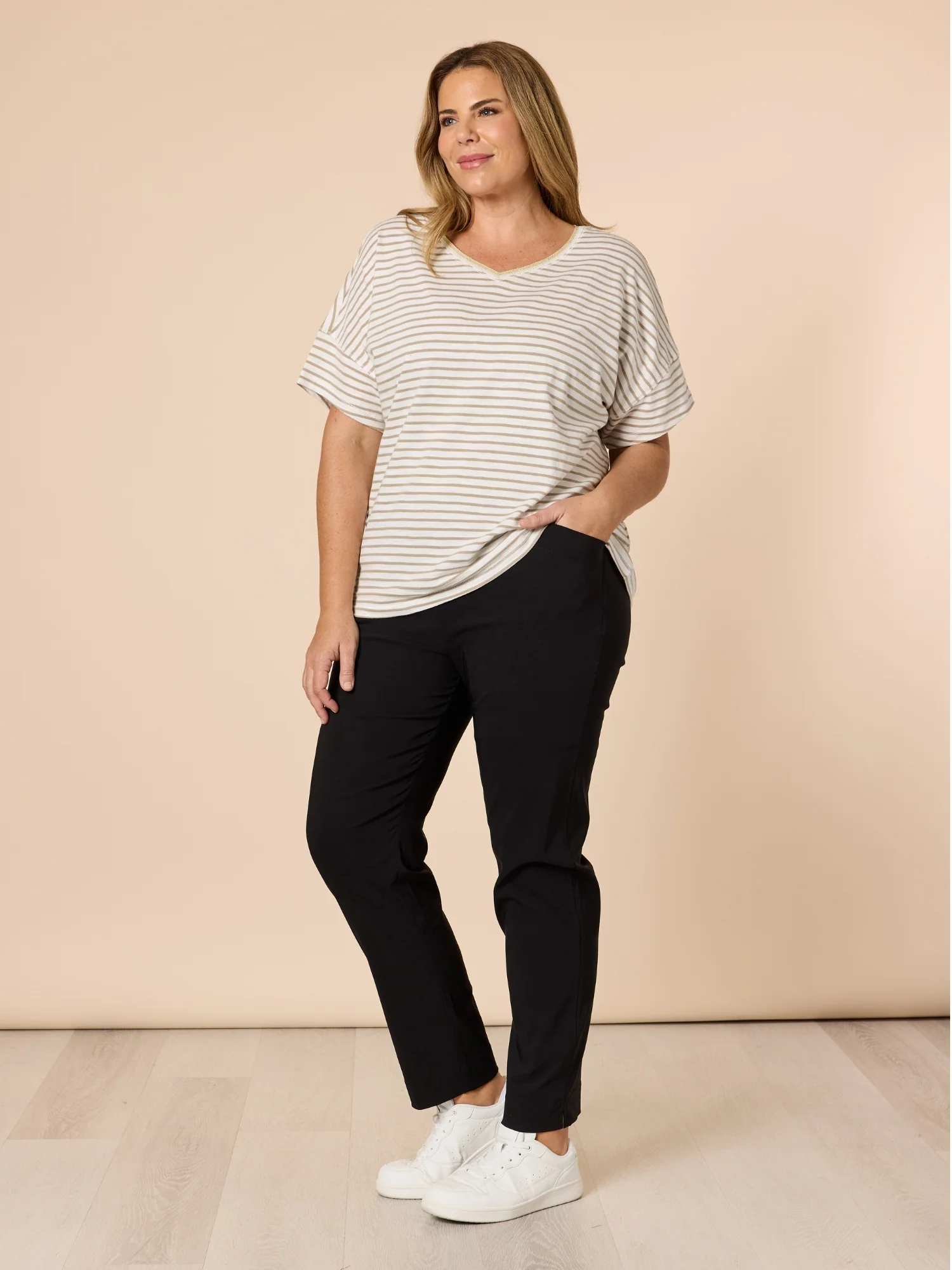 Chiara Full Length Bengaline Pant - Black - Image 4