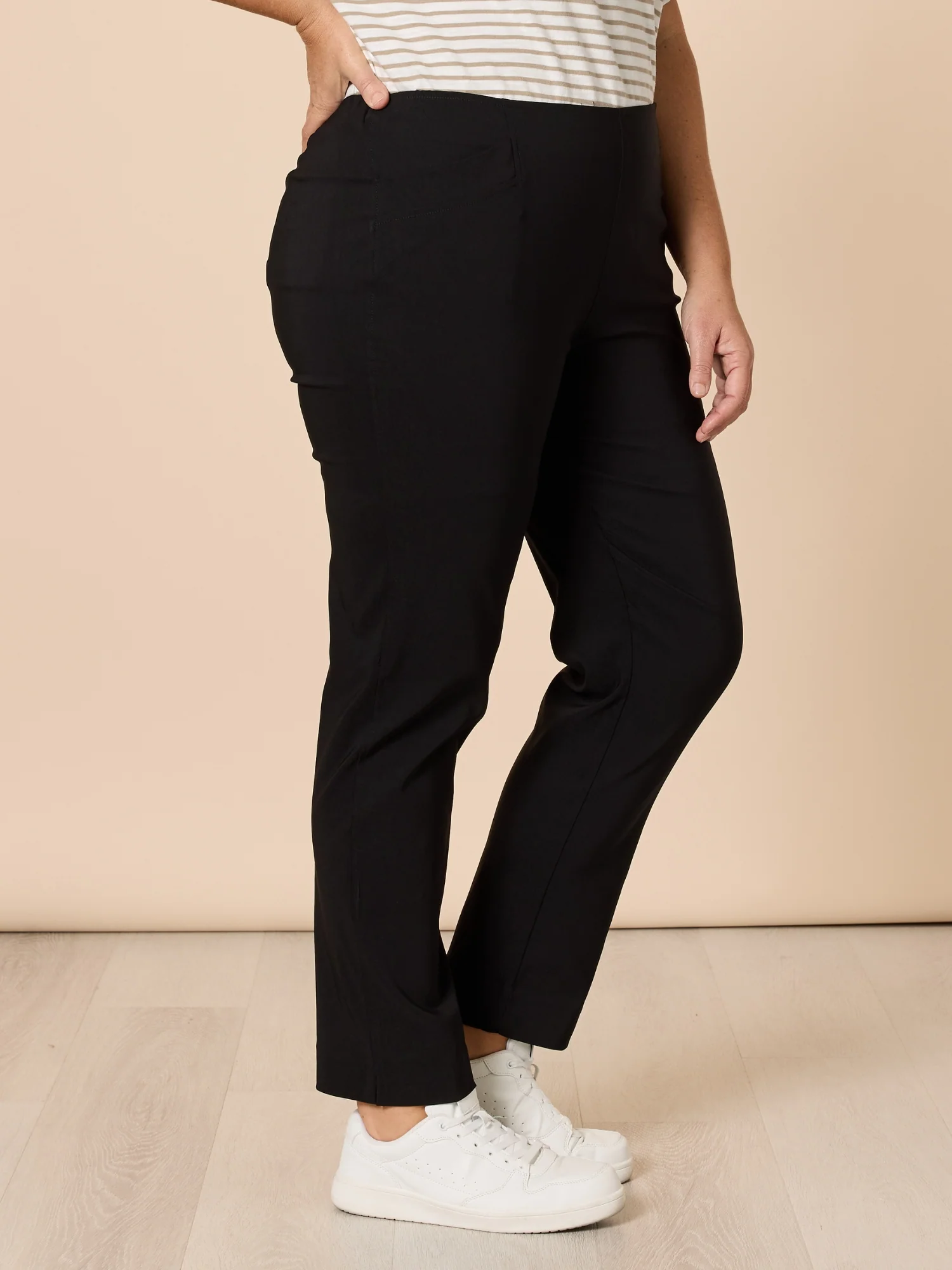 Chiara Full Length Bengaline Pant - Black - Image 8