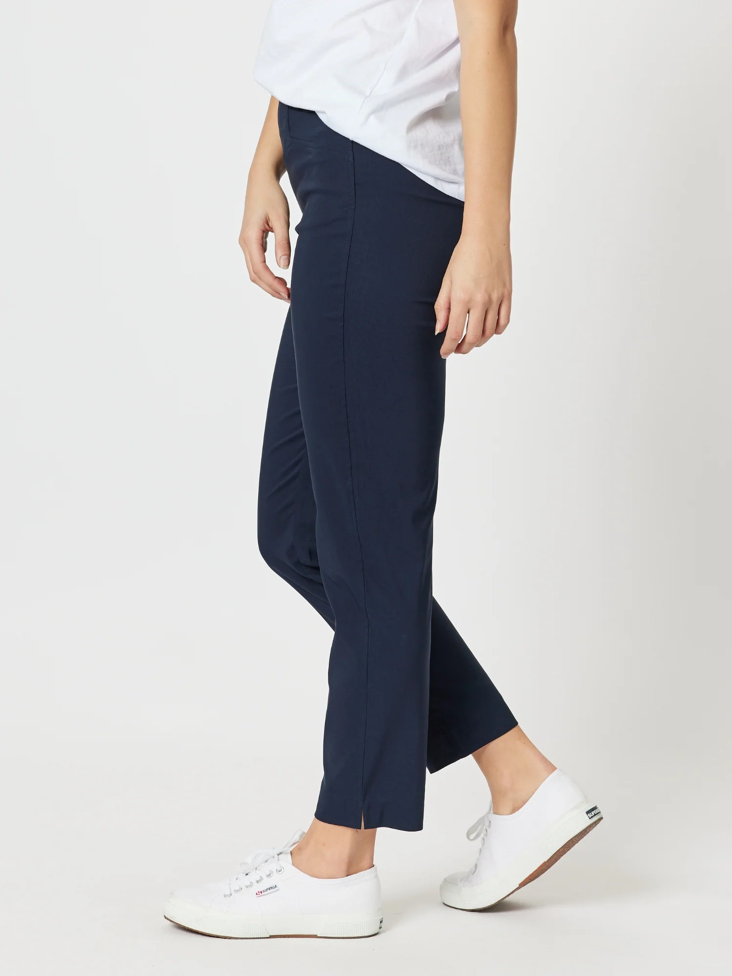 Chiara Full Length Bengaline Pant - Navy - Image 3