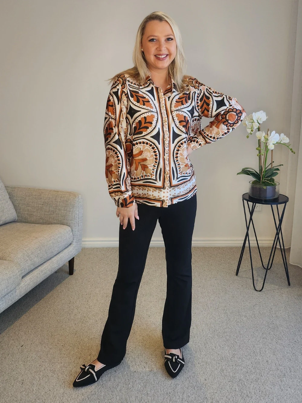 Studio Floral Shirt - Chocolate Multi - Image 4
