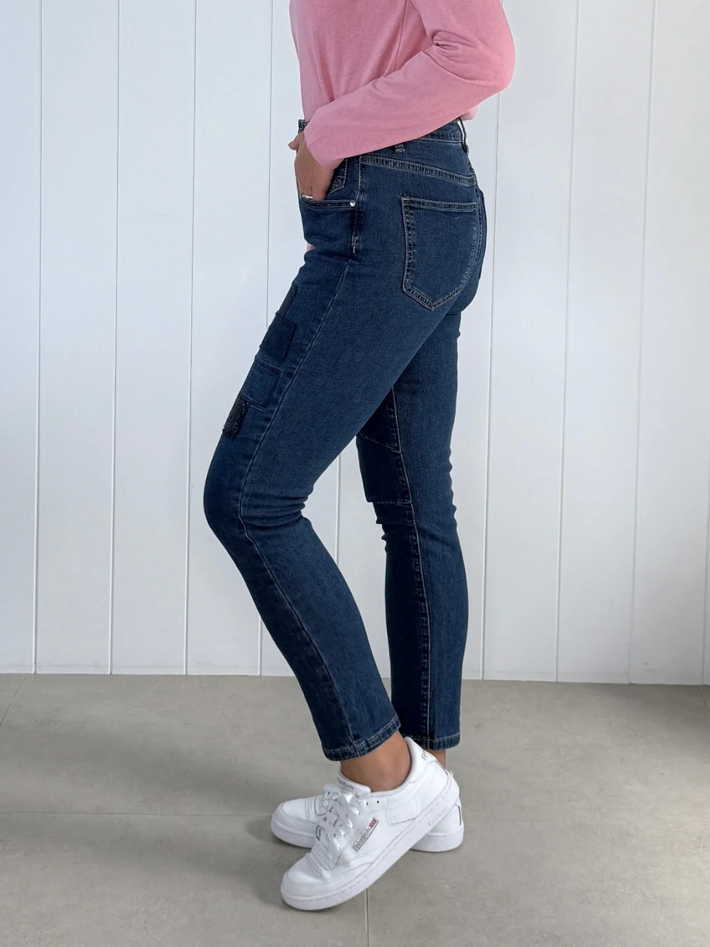 All That Jazz Applique Jean - Dark Denim - Image 3