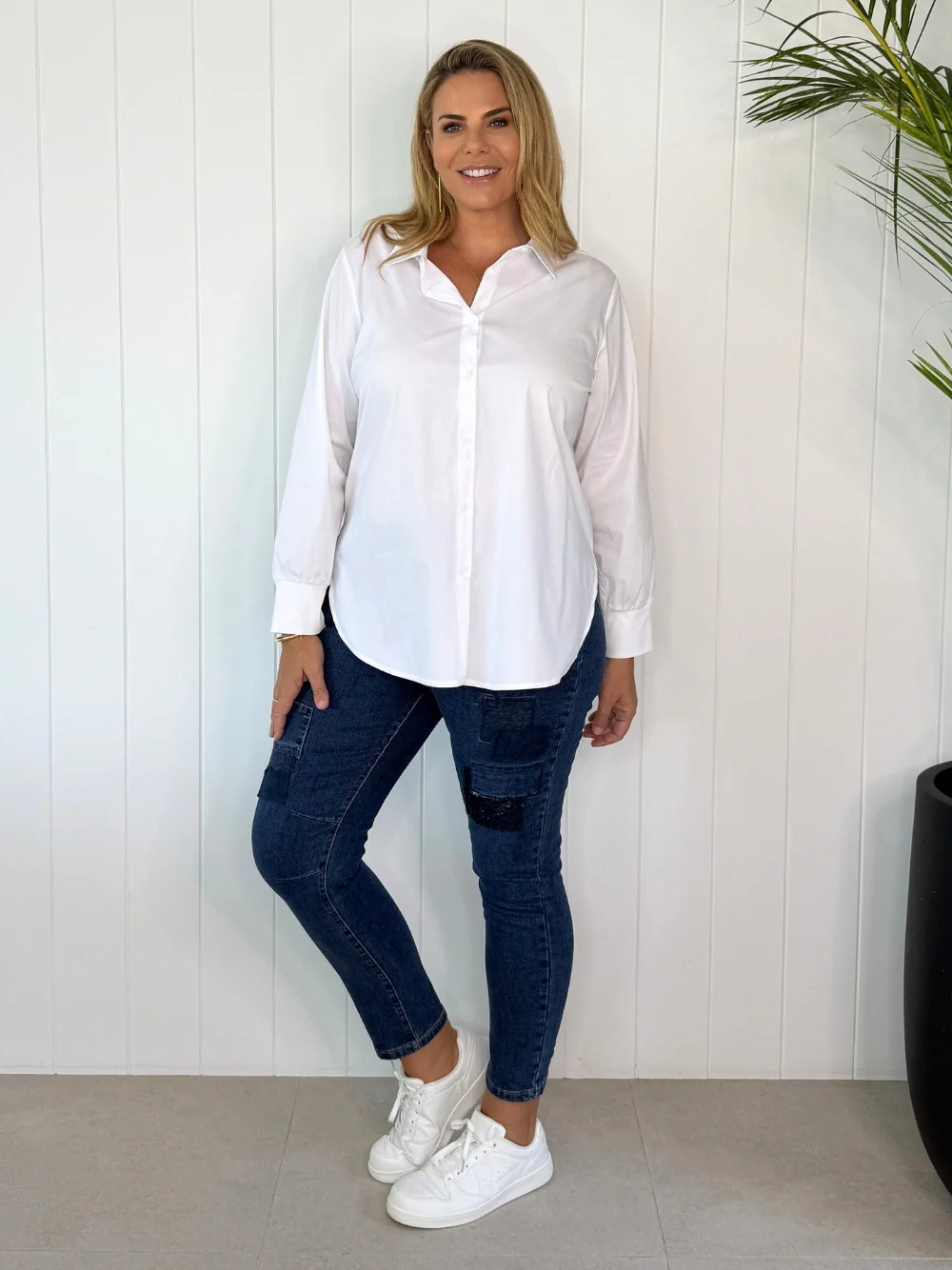 All That Jazz Applique Jean - Dark Denim - Image 5