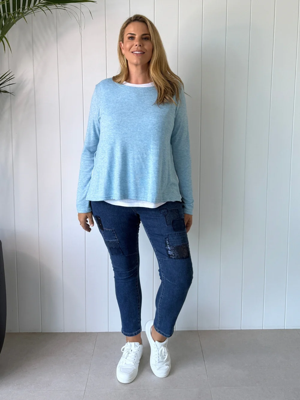 All That Jazz Applique Jean - Dark Denim - Image 6