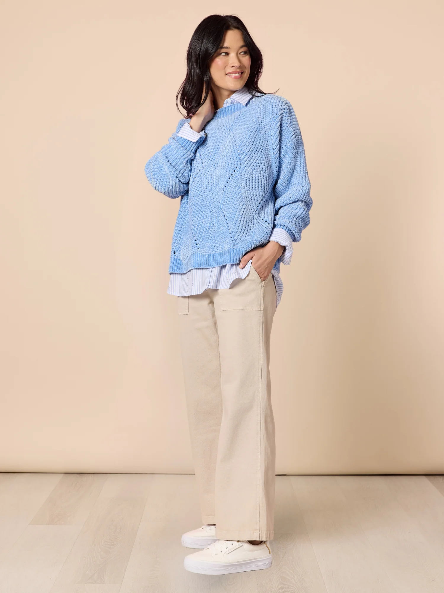 Tenille Rib Knit - Blue - Image 2