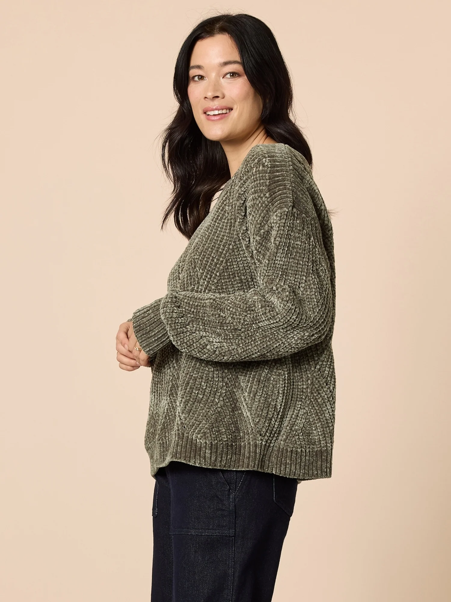 Tenille Rib Knit - Khaki - Image 3