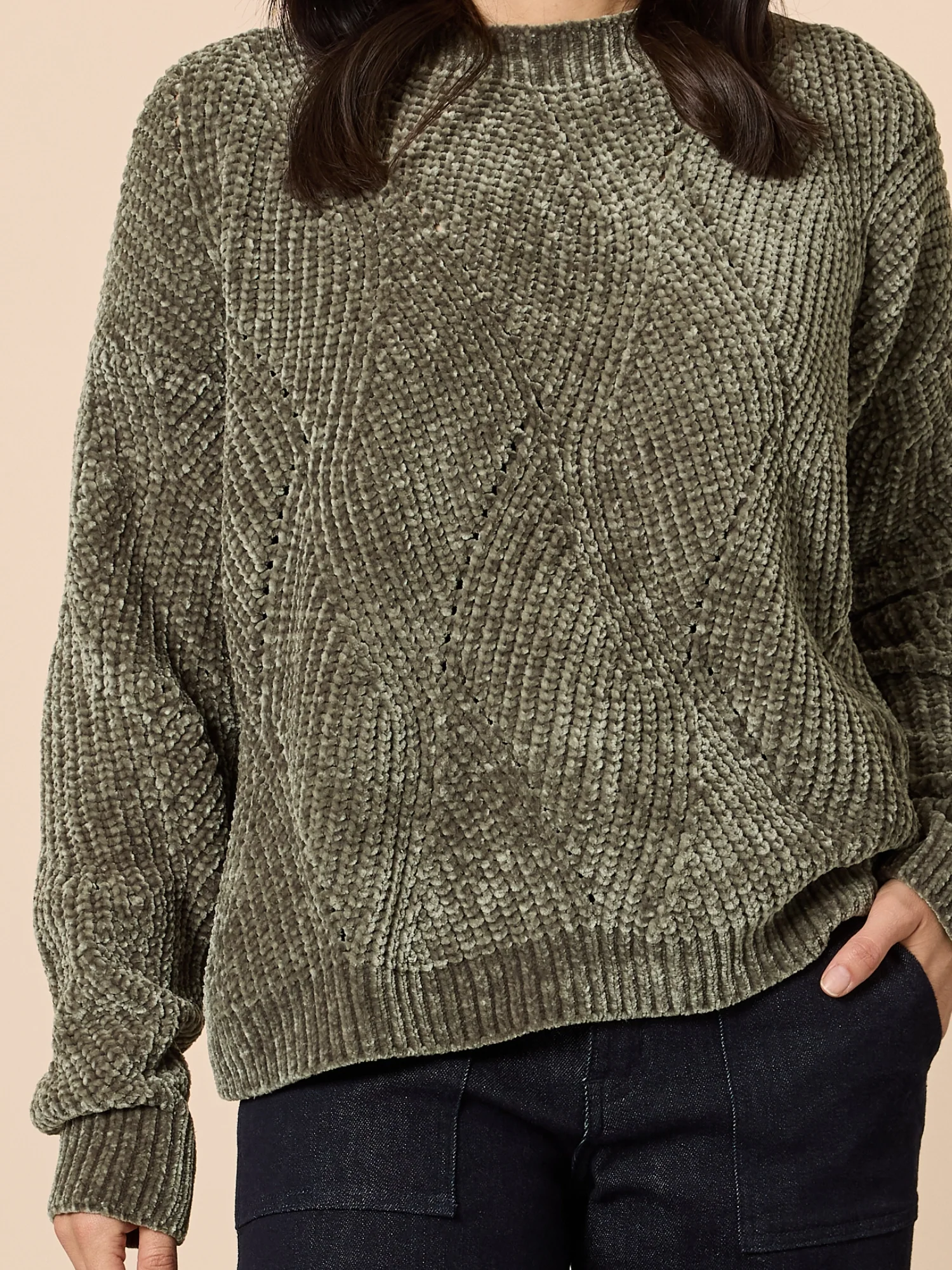 Tenille Rib Knit - Khaki - Image 5
