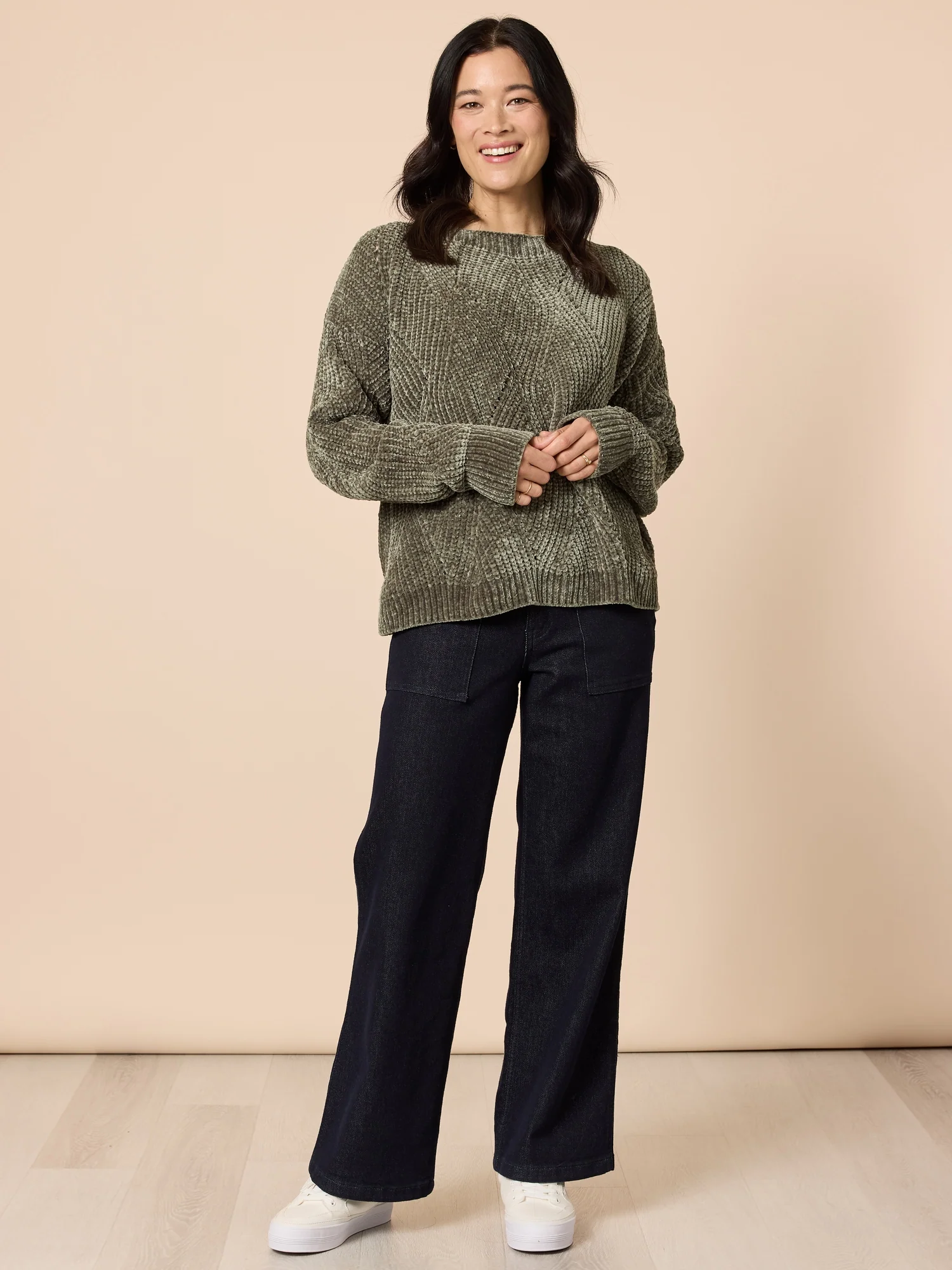 Tenille Rib Knit - Khaki - Image 7