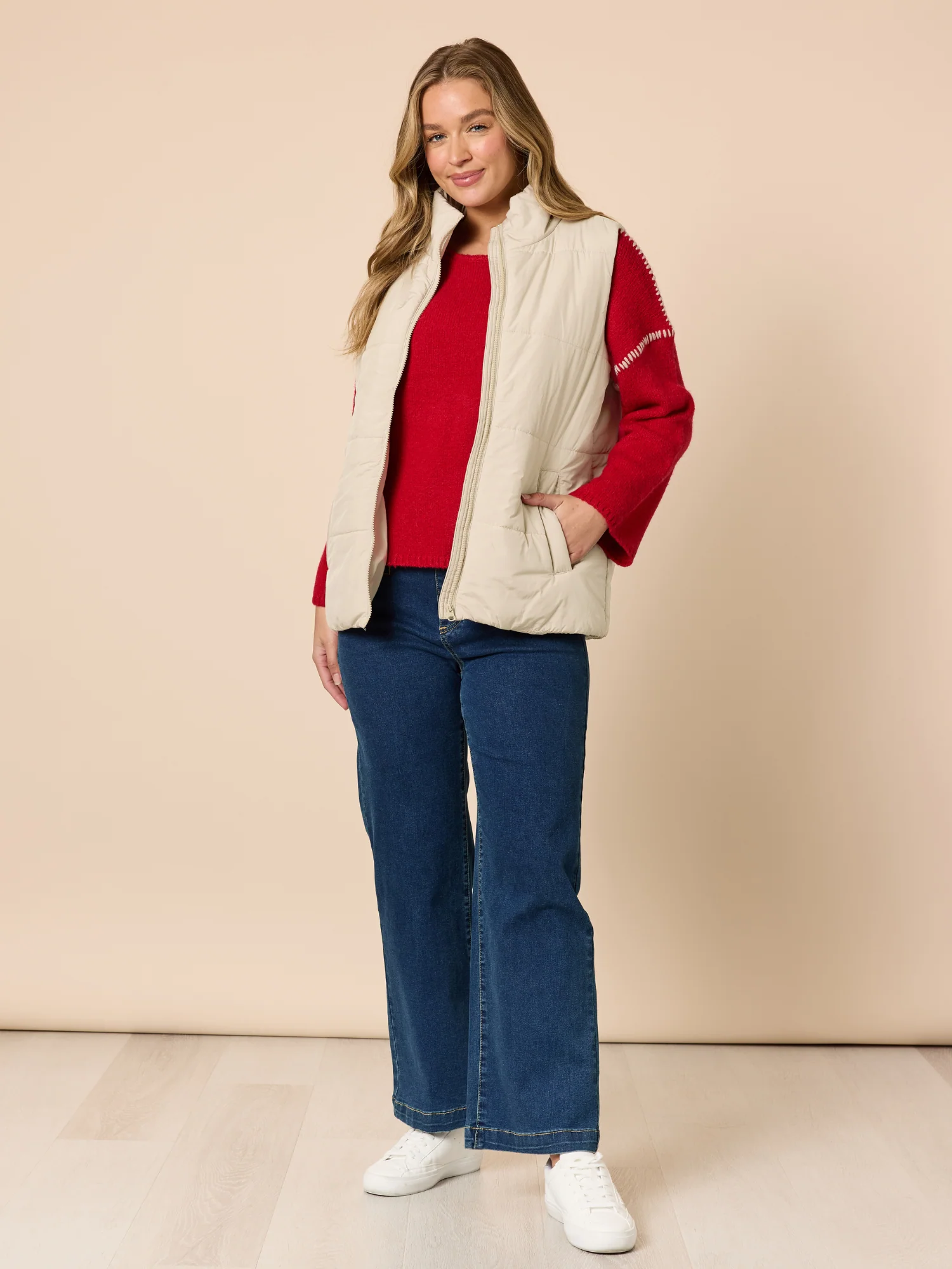The Alpine Puffer Vest - Ivory - Image 2