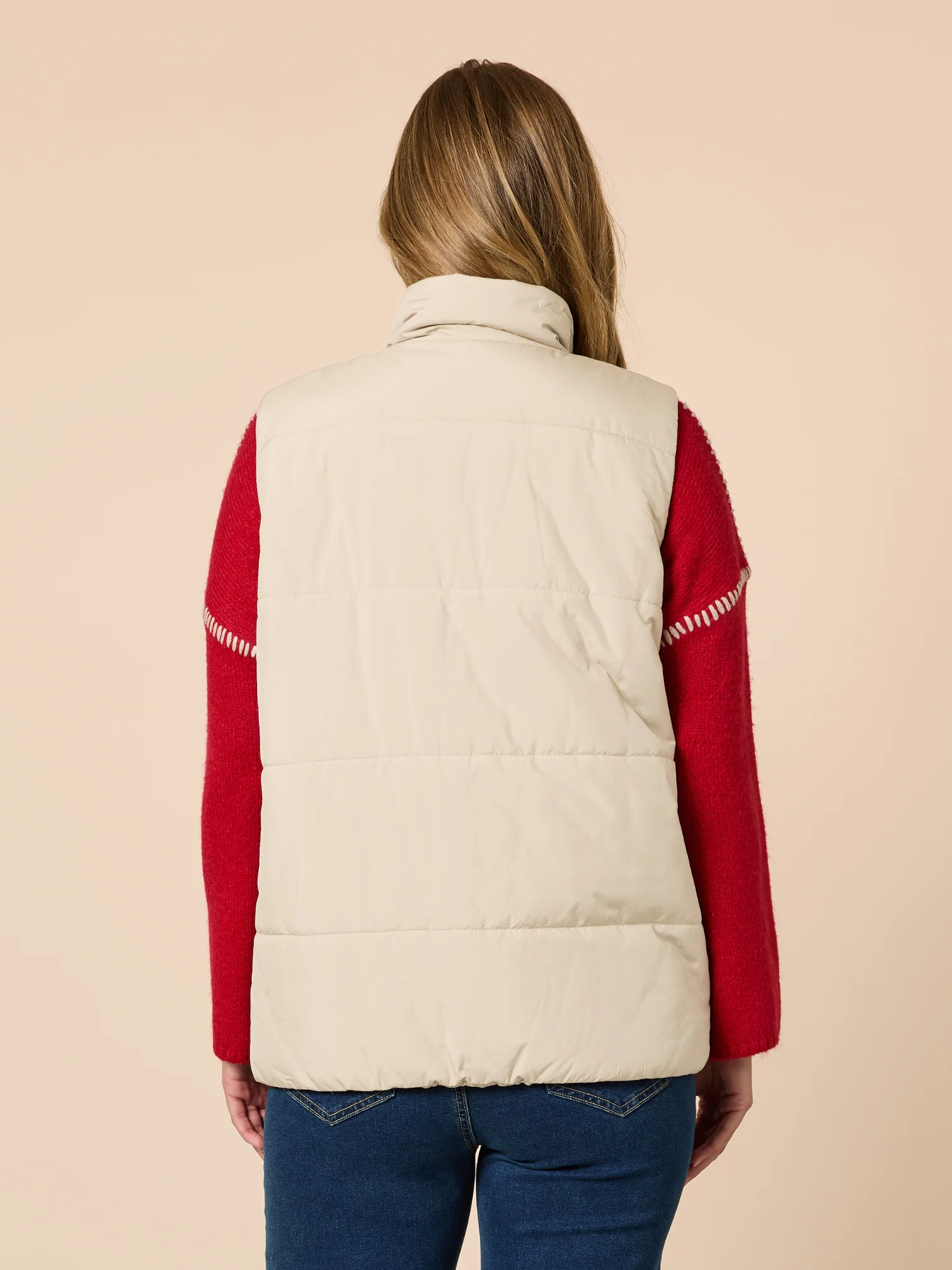 The Alpine Puffer Vest - Ivory - Image 4