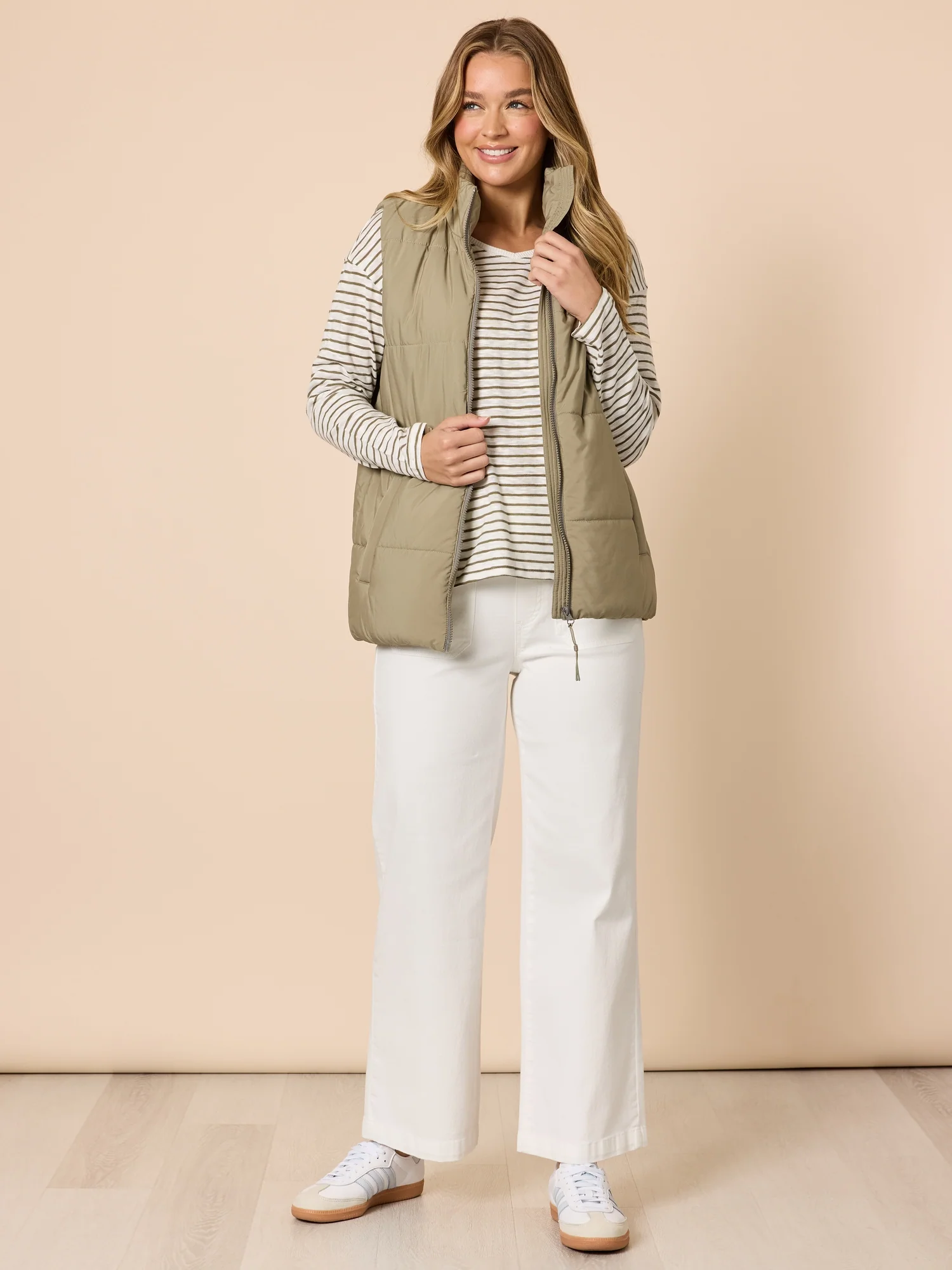 The Alpine Puffer Vest - Khaki - Image 4