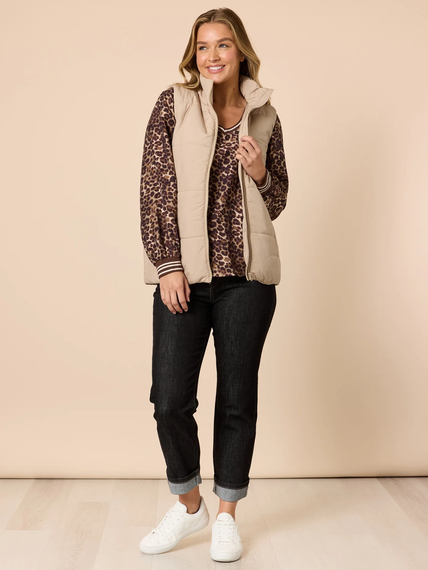 The Alpine Puffer Vest - Natural - Image 3