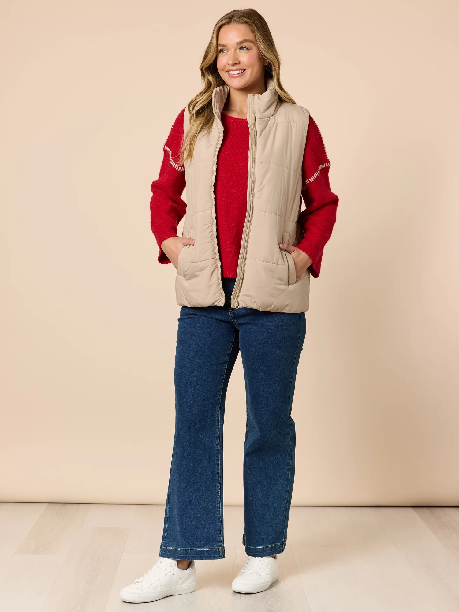 The Alpine Puffer Vest - Natural - Image 6