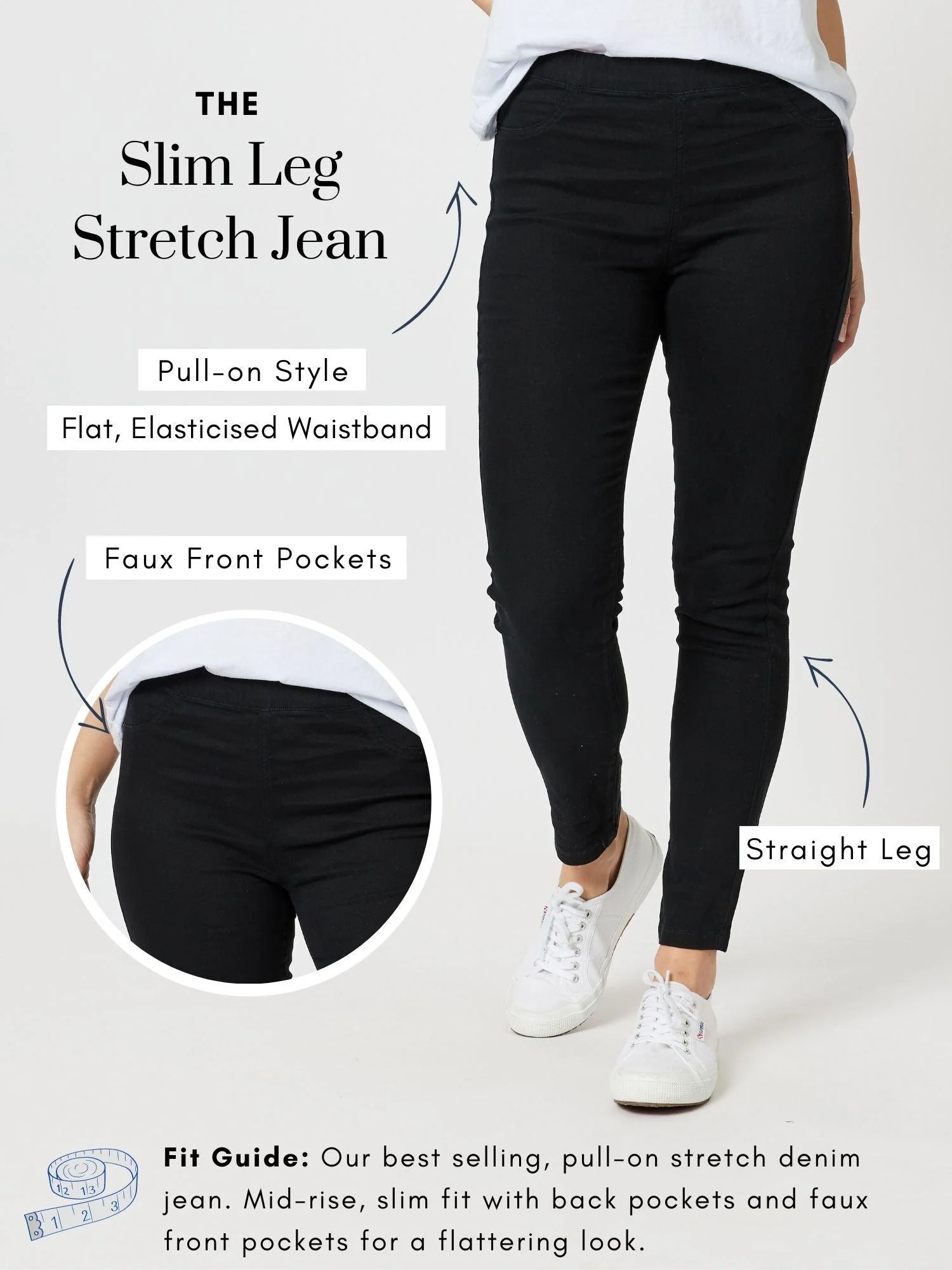 New Yorker Stretch Jean - Black - Image 5