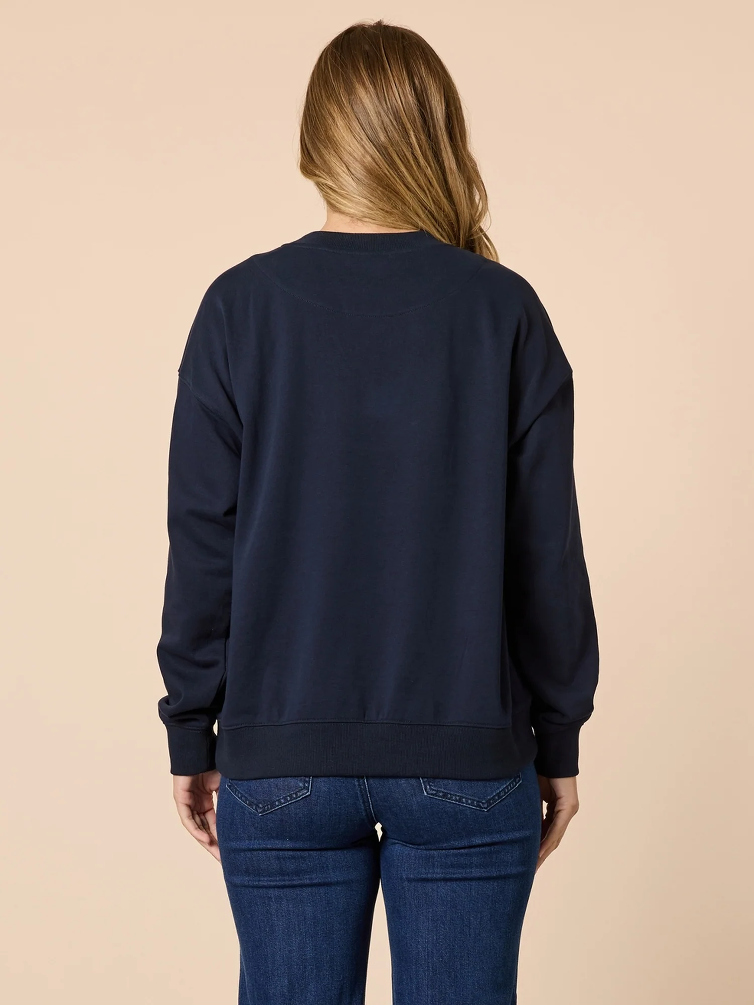 The NYC Embroidered Sweatshirt - Navy - Image 6