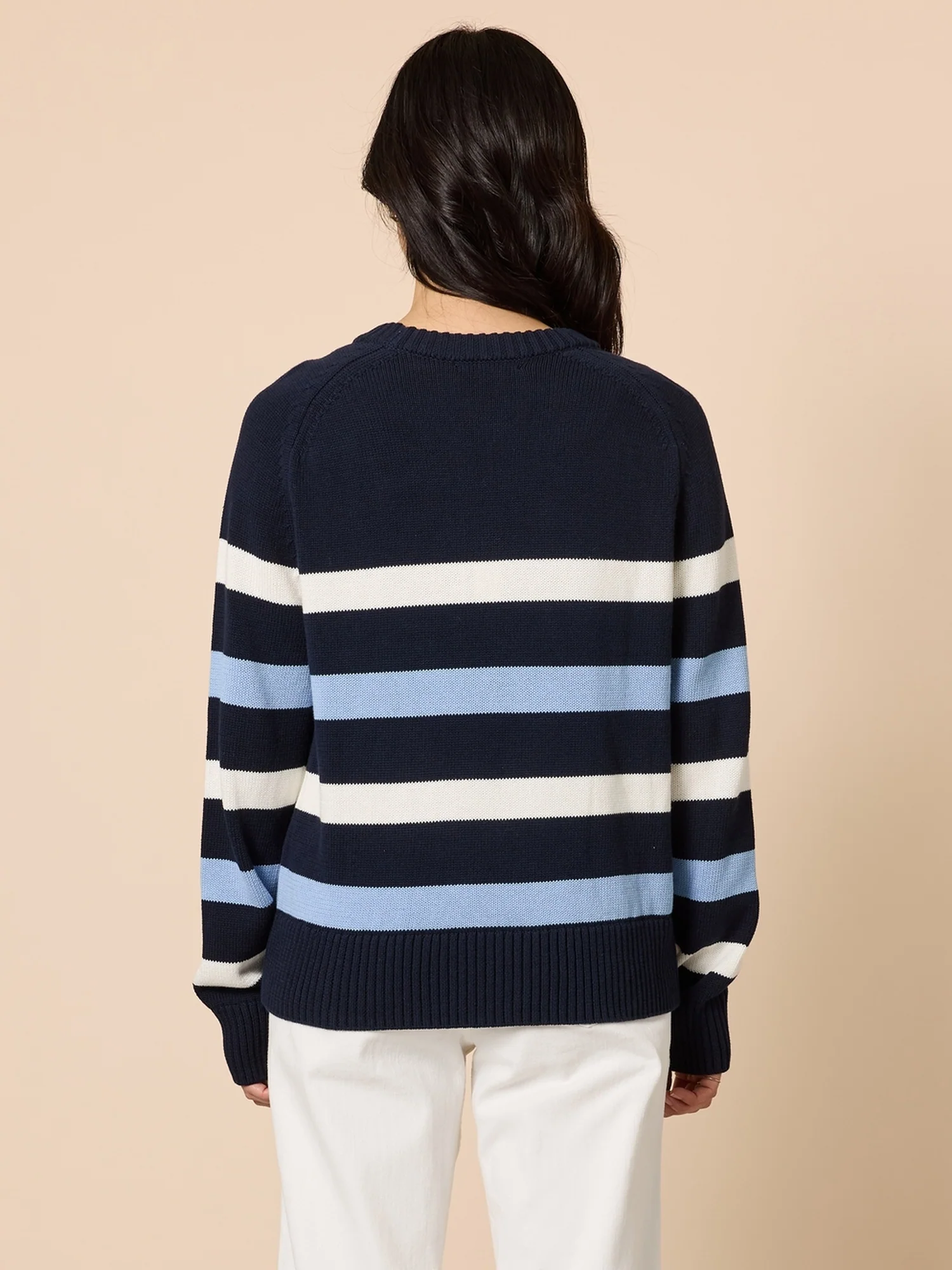 The Pier Stripe Cotton Knit - Navy Multi - Image 6