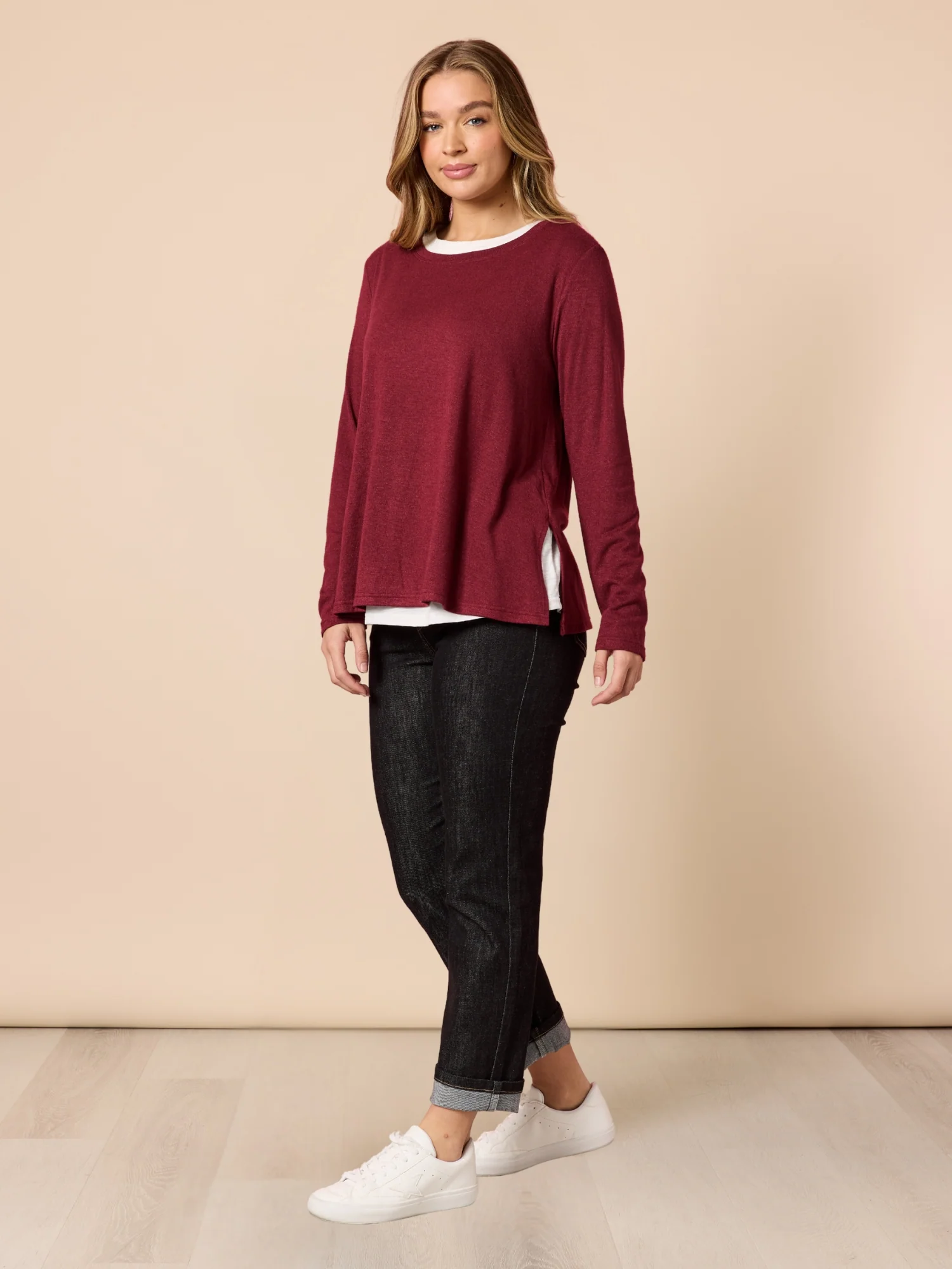 The Retro Cuff Straight Leg Jean - Black - Image 2