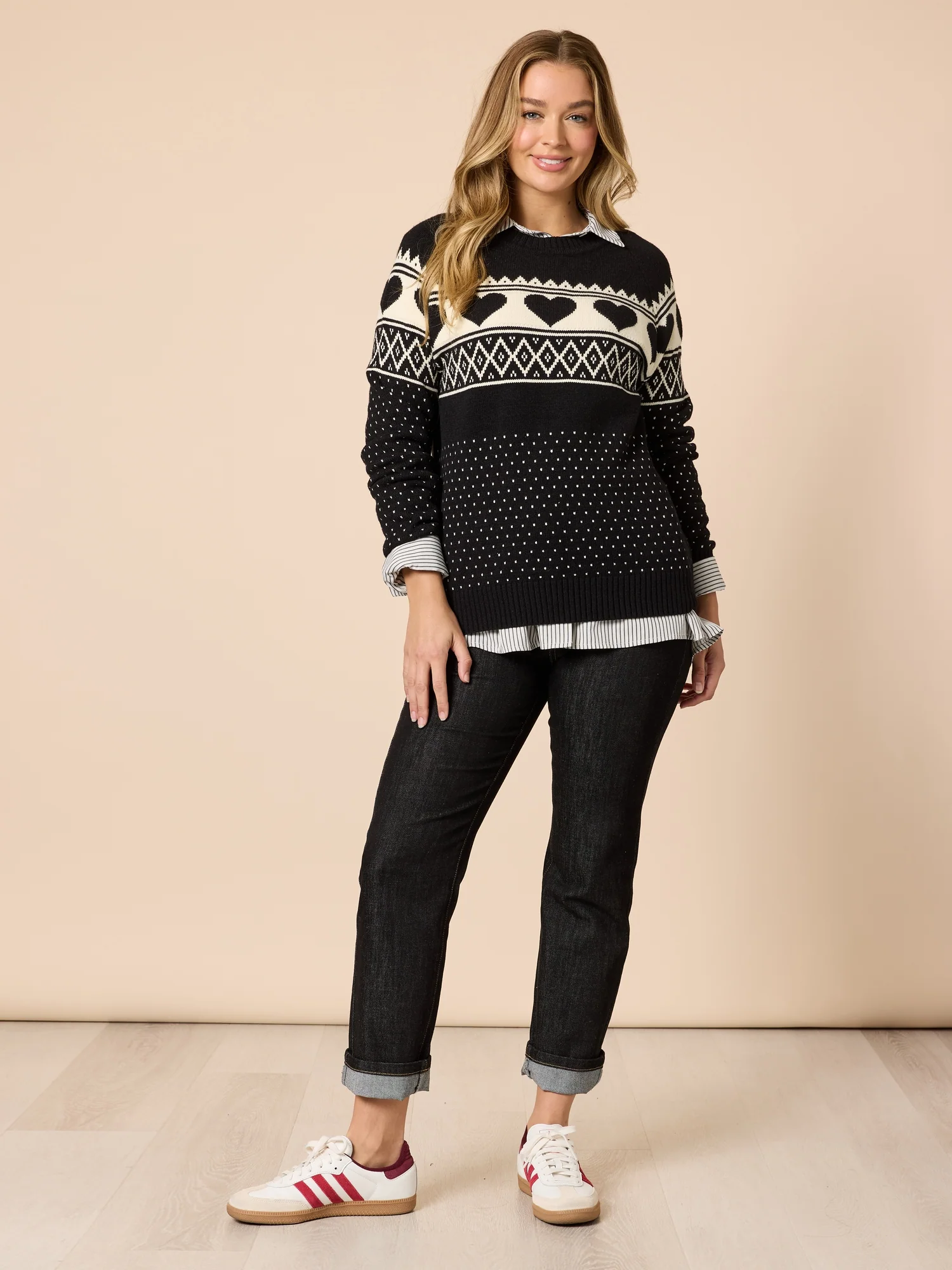 The Retro Cuff Straight Leg Jean - Black - Image 8