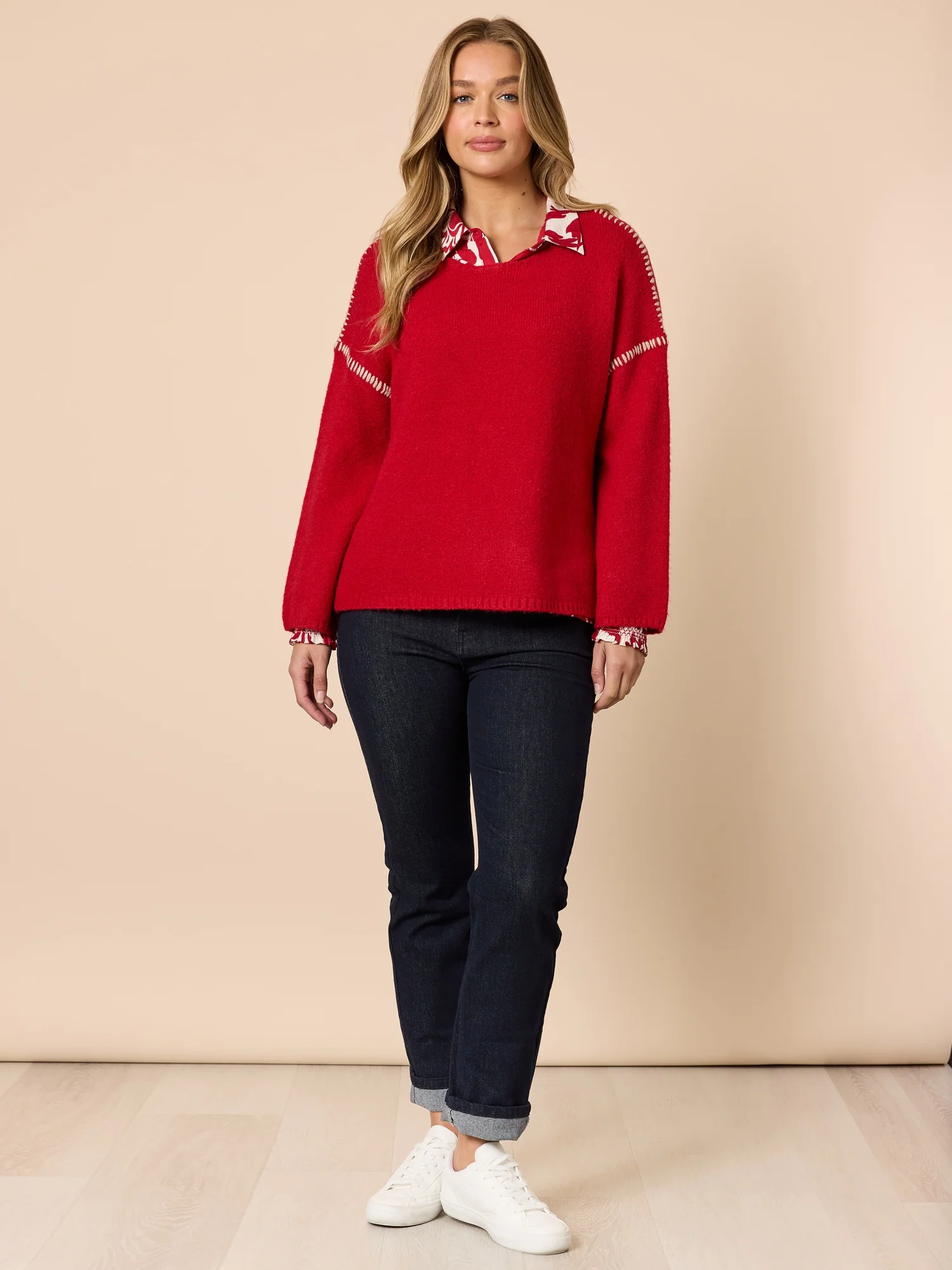 The Retro Cuff Straight Leg Jean - Dark Denim - Image 10
