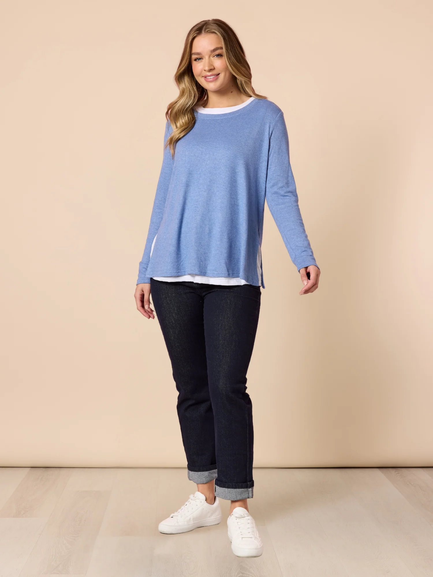 The Retro Cuff Straight Leg Jean - Dark Denim - Image 2