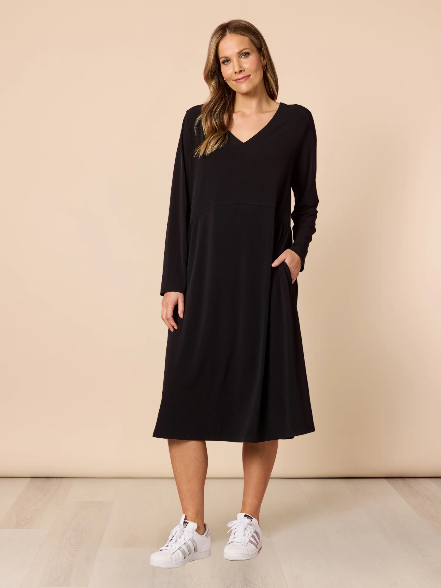 Traveller Long Sleeve Dress - Black
