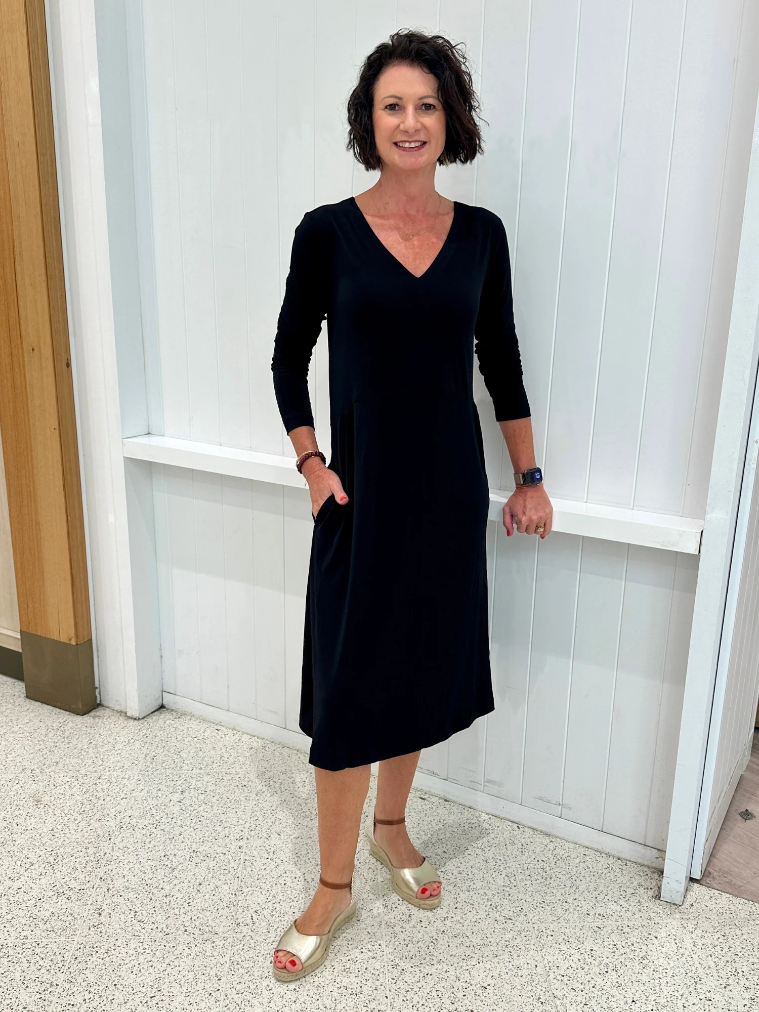 Traveller Long Sleeve Dress - Black - Image 2
