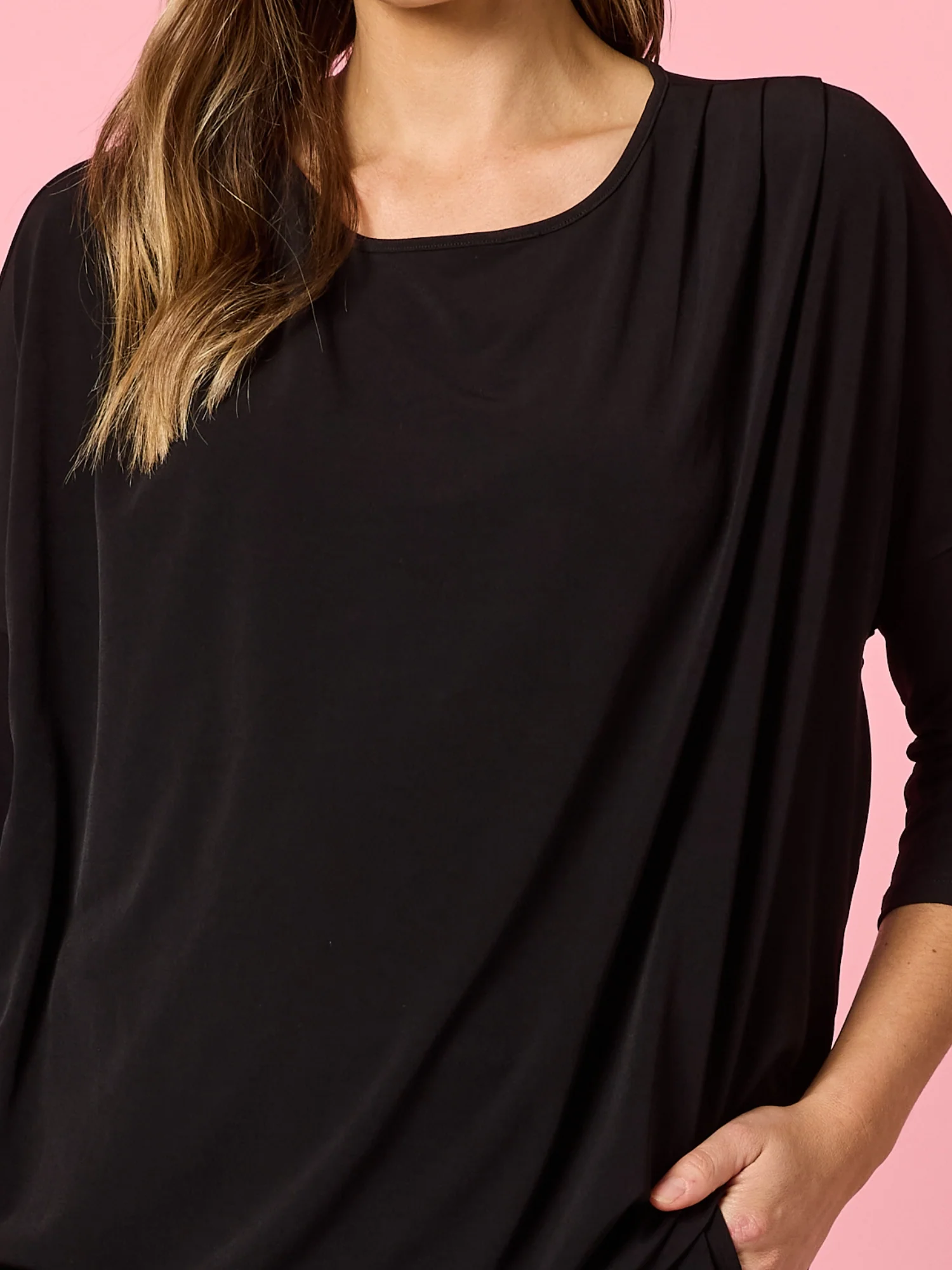 Traveller Pleat Top - Black - Image 5