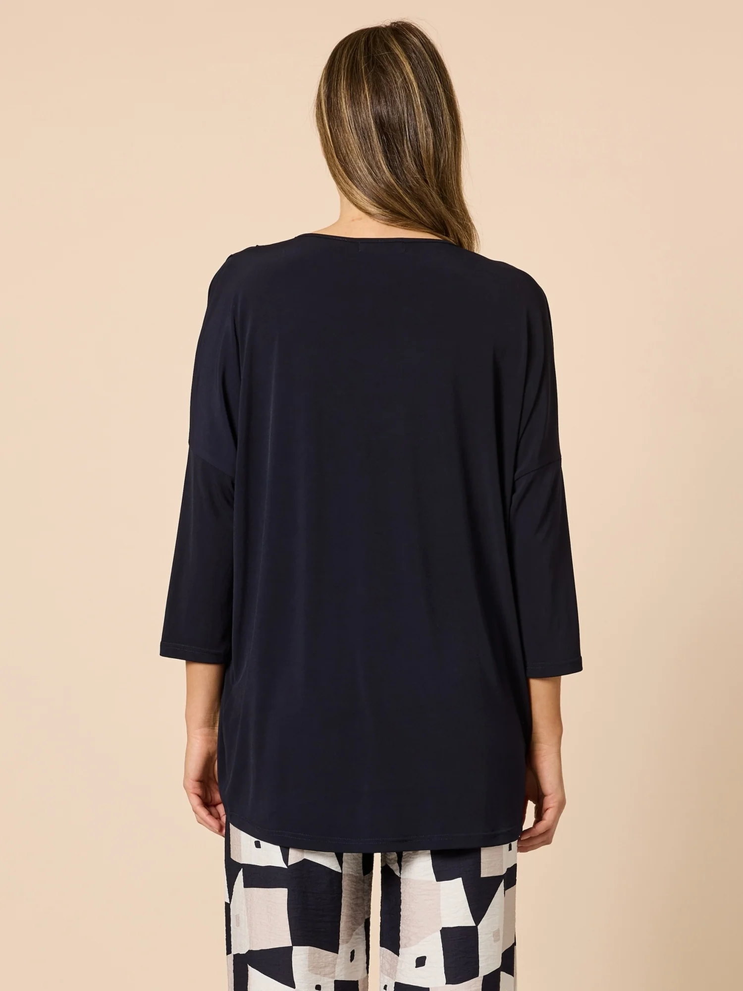 Traveller Pleat Top - Navy - Image 5