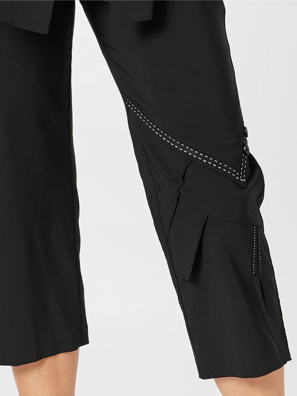 Tribeca Stitch Detail Pant - Black - Image 4