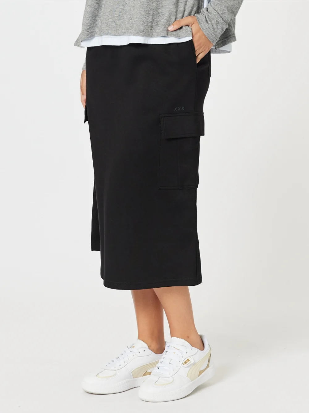 Urban Cargo Skirt - Black - Image 4