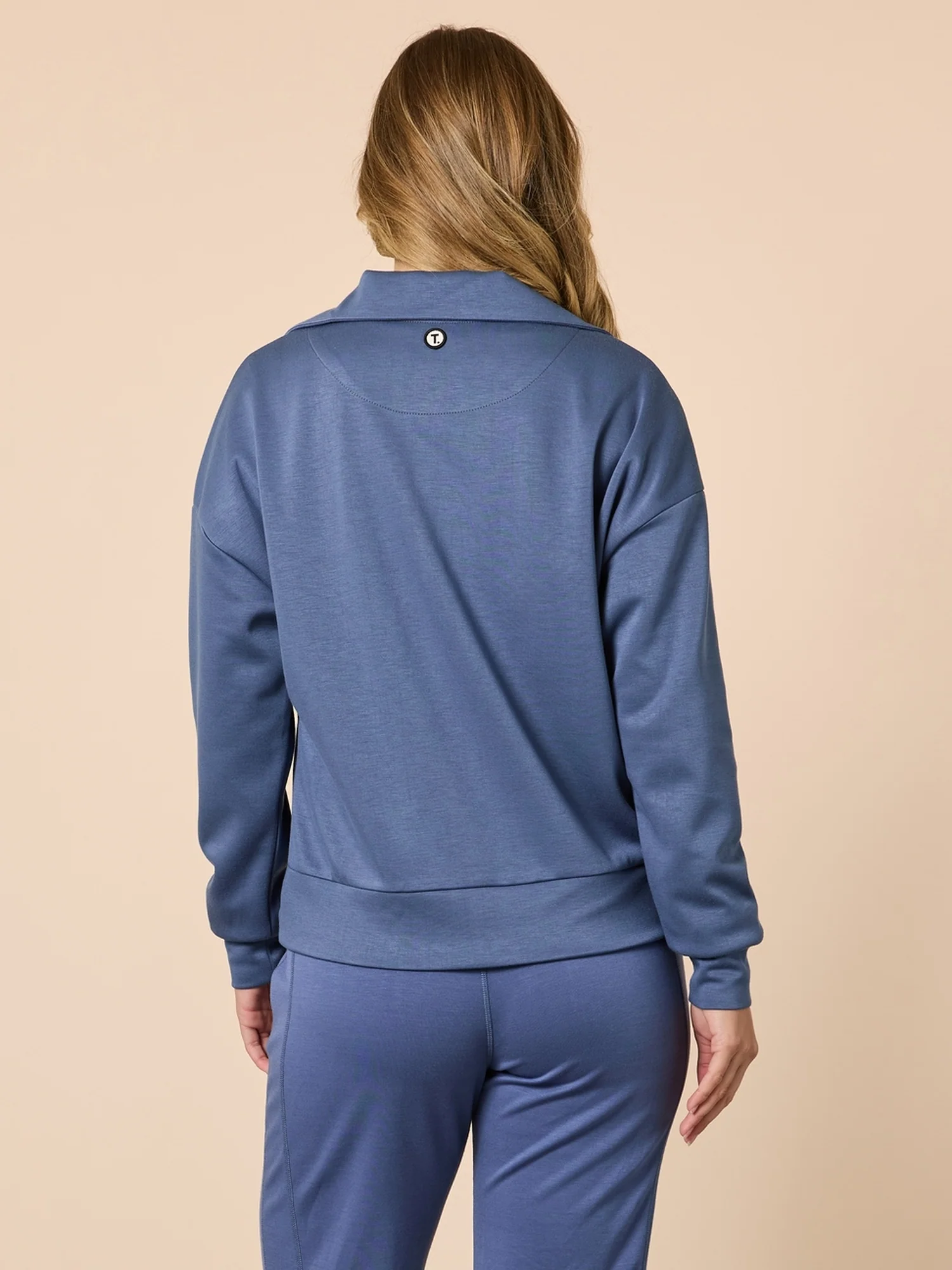 Urban City Quarter Zip Sweatshirt - Denim Blue - Image 6