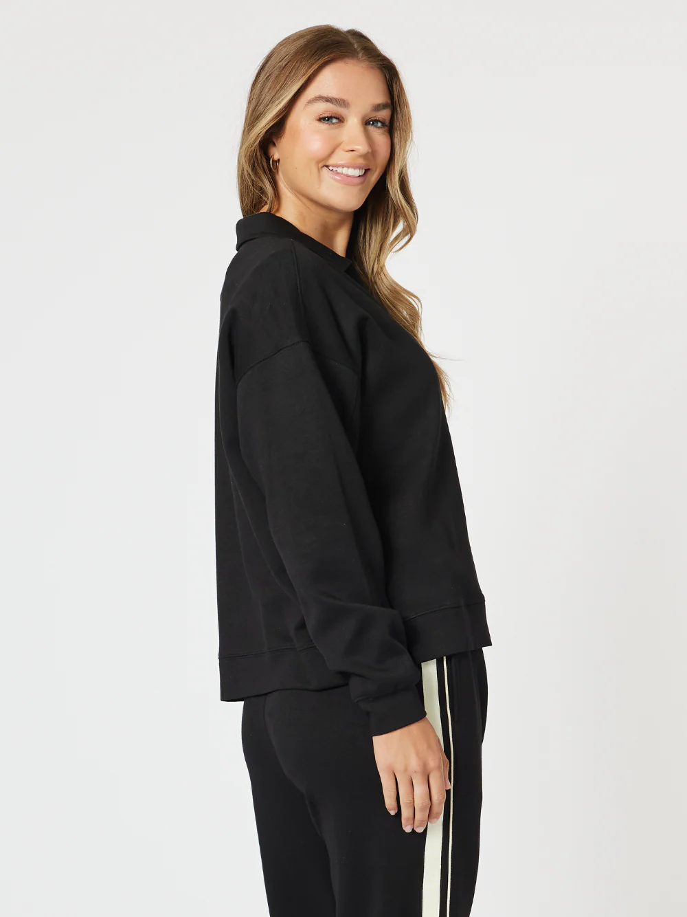 Urban V Neck Sweatshirt - Black - Image 3