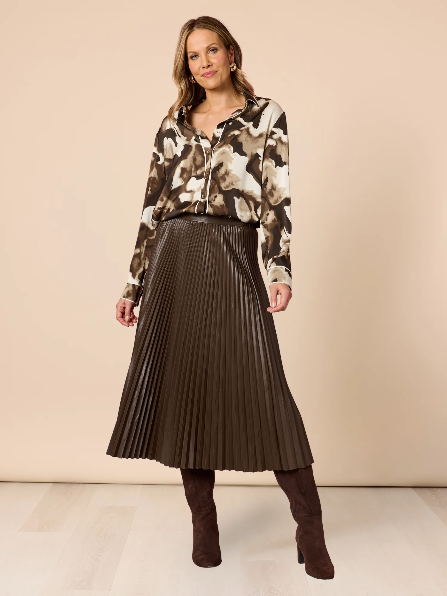Venice Print Shirt - Espresso Multi - Image 2