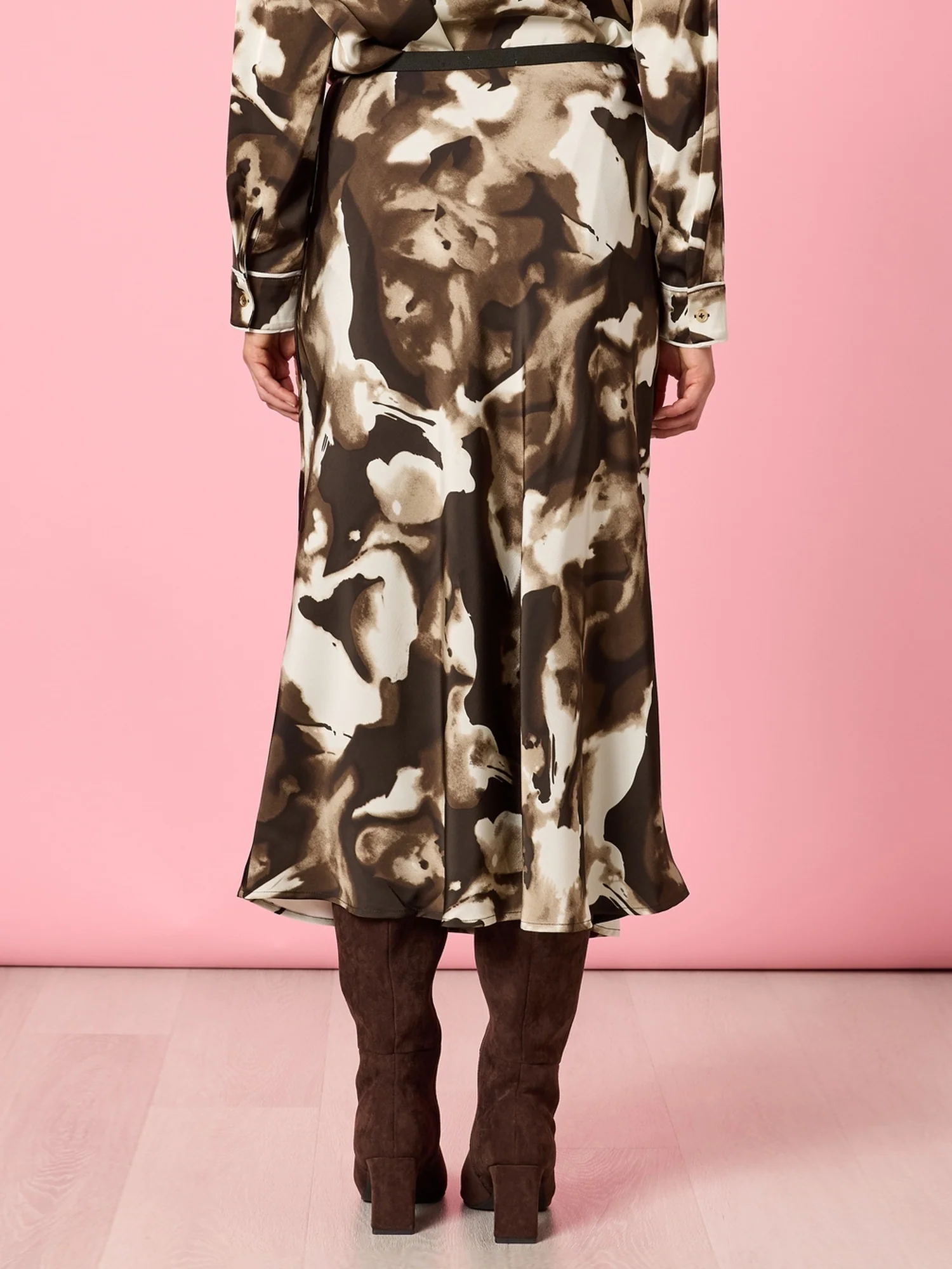 Venice Print Skirt - Espresso Multi - Image 4