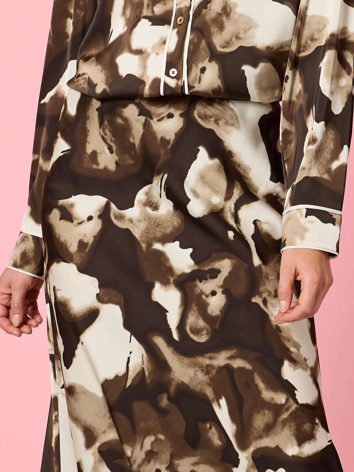 Venice Print Skirt - Espresso Multi - Image 5