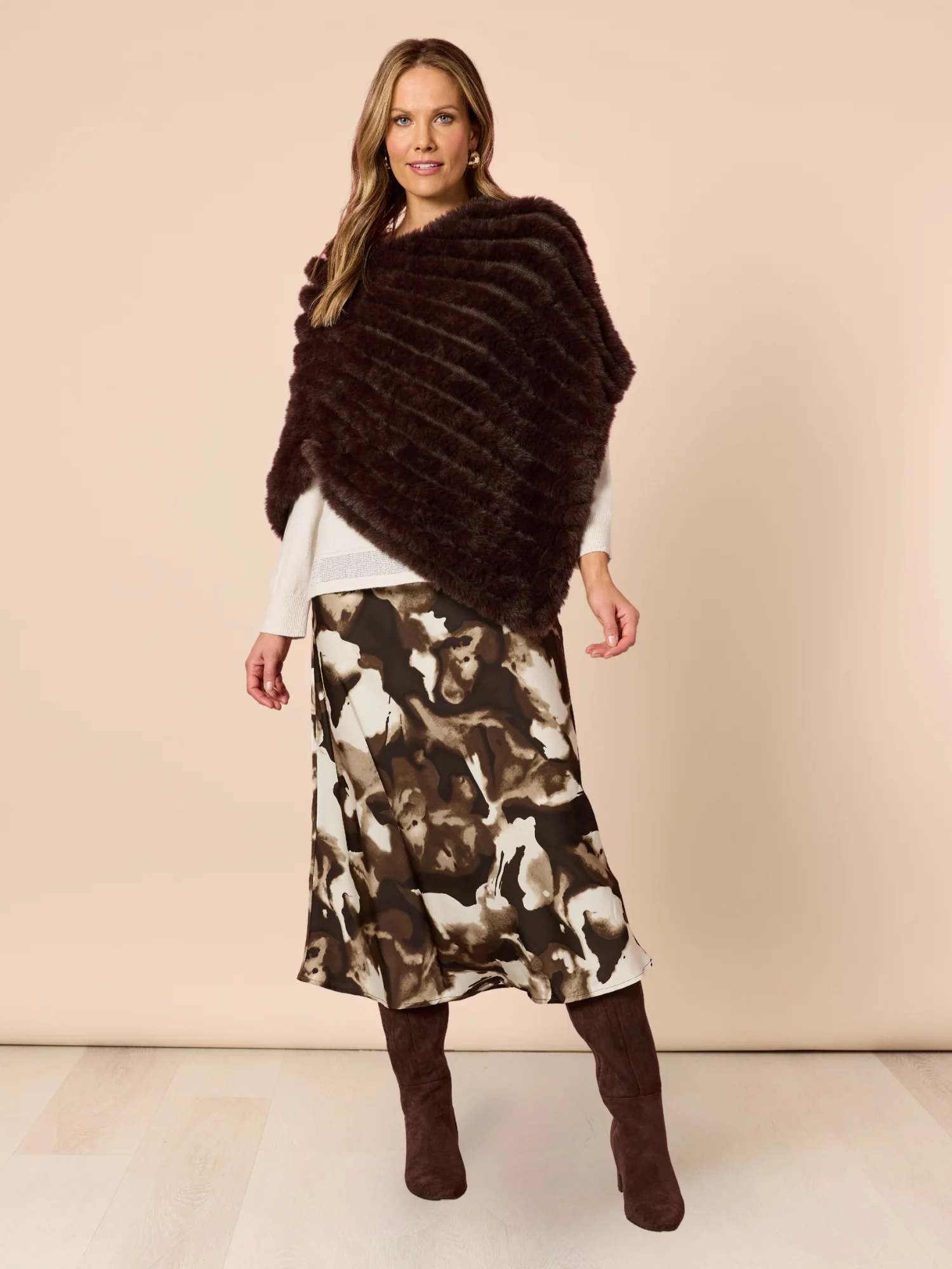 Venice Print Skirt - Espresso Multi - Image 7