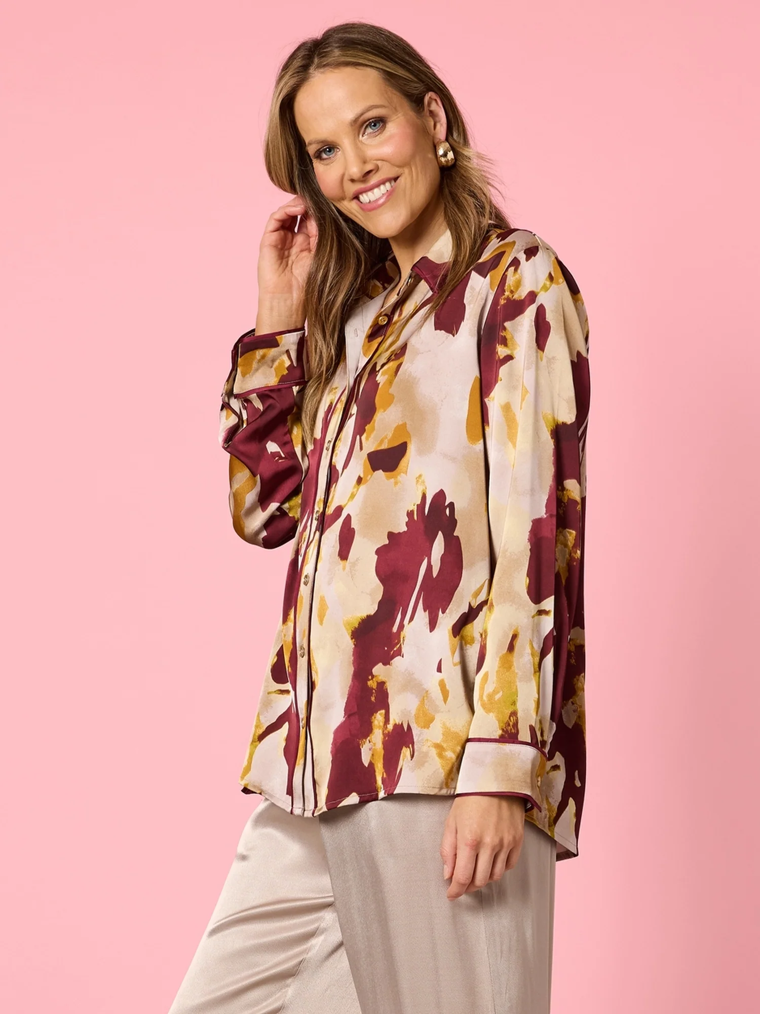 Verona Print Shirt - Shiraz Multi - Image 3