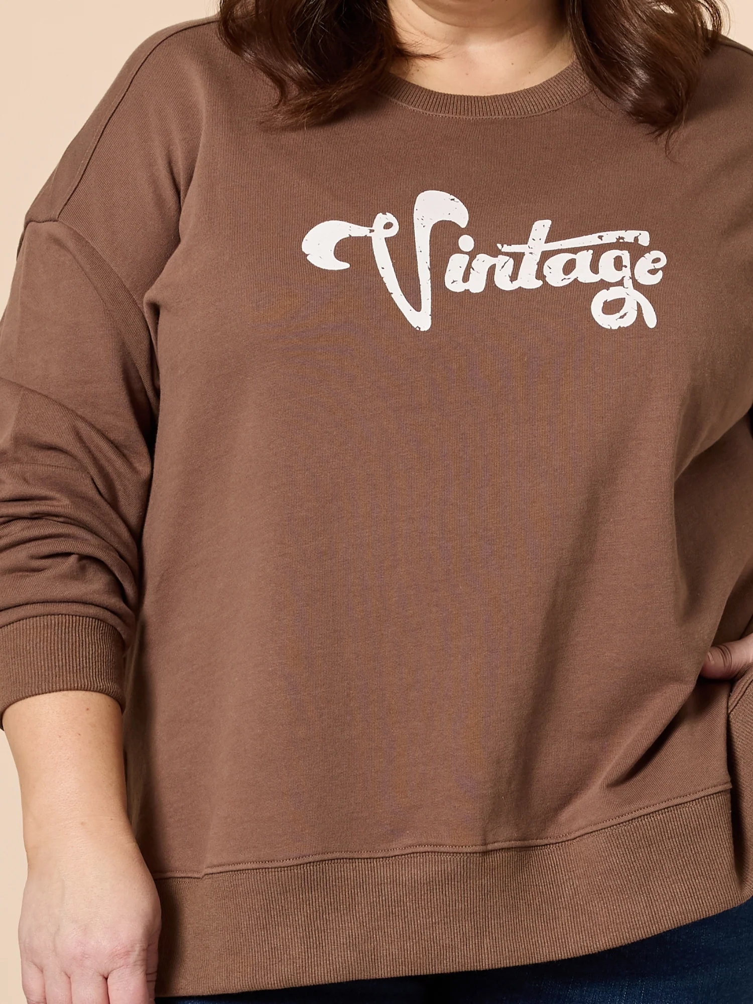 Vintage Sweatshirt - Chocolate - Image 3