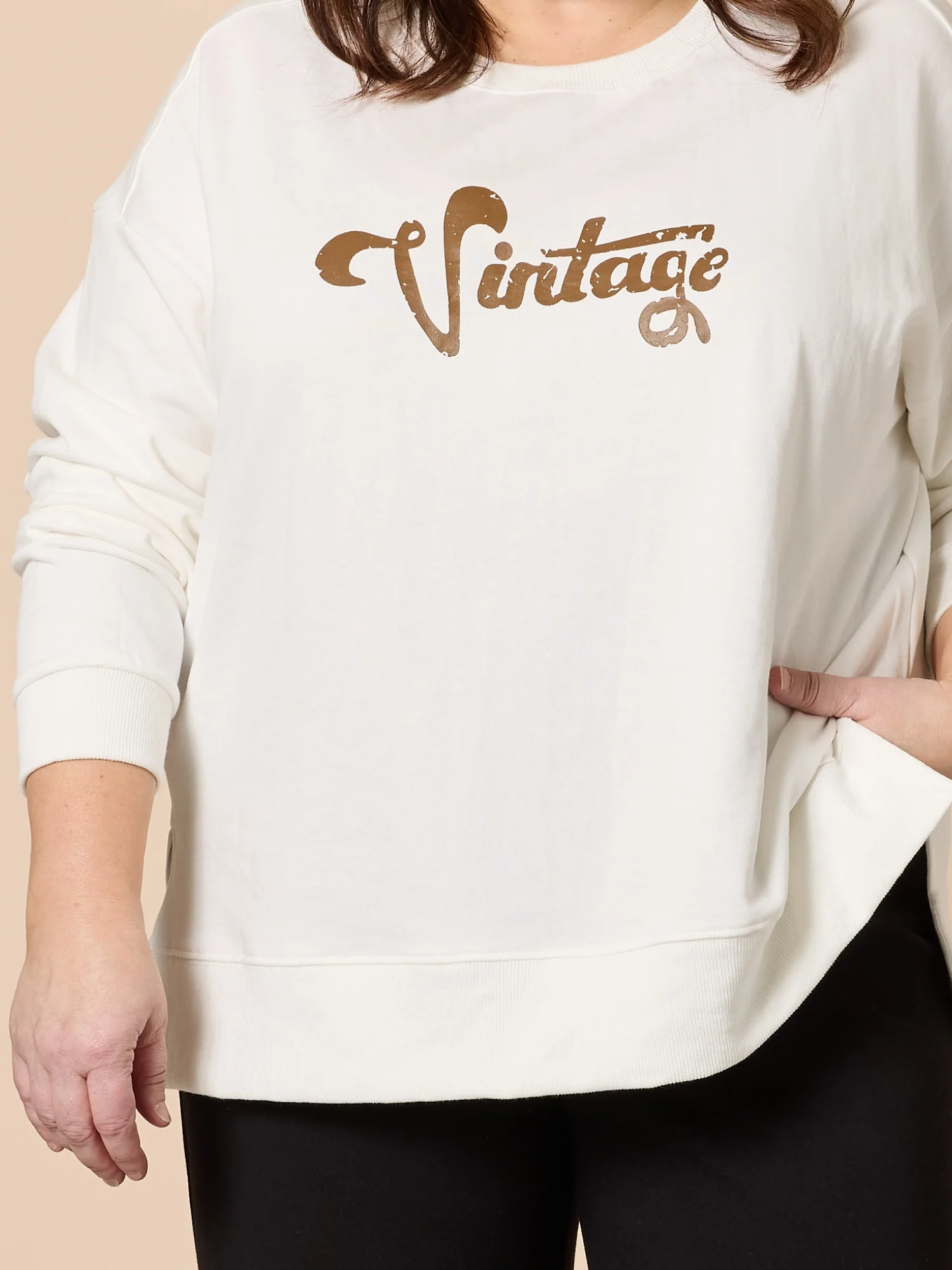 Vintage Sweatshirt - White - Image 3