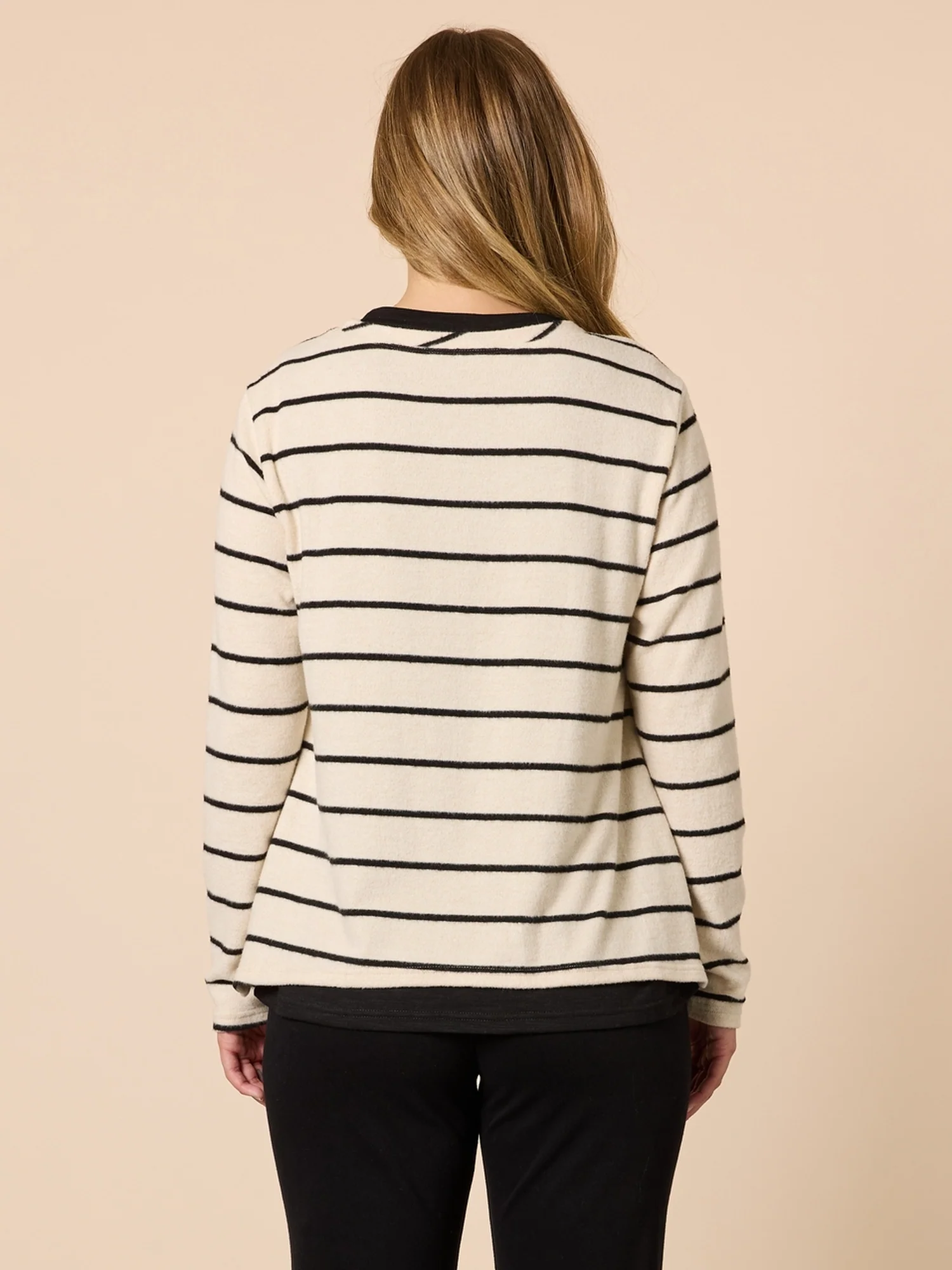 Wall Street 2 in 1 Knit Top - Ivory/Black - Image 5
