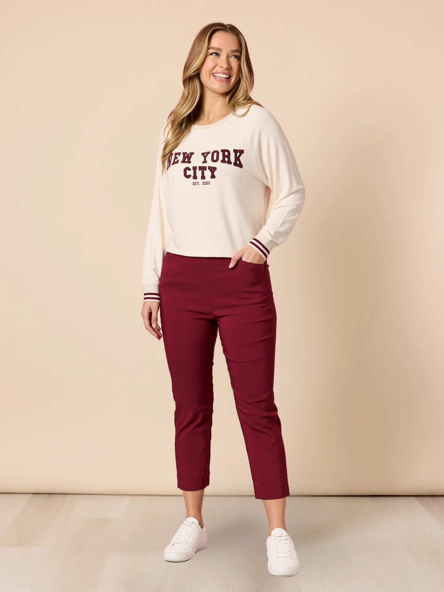 Zara Stretch Pant - Shiraz - Image 2